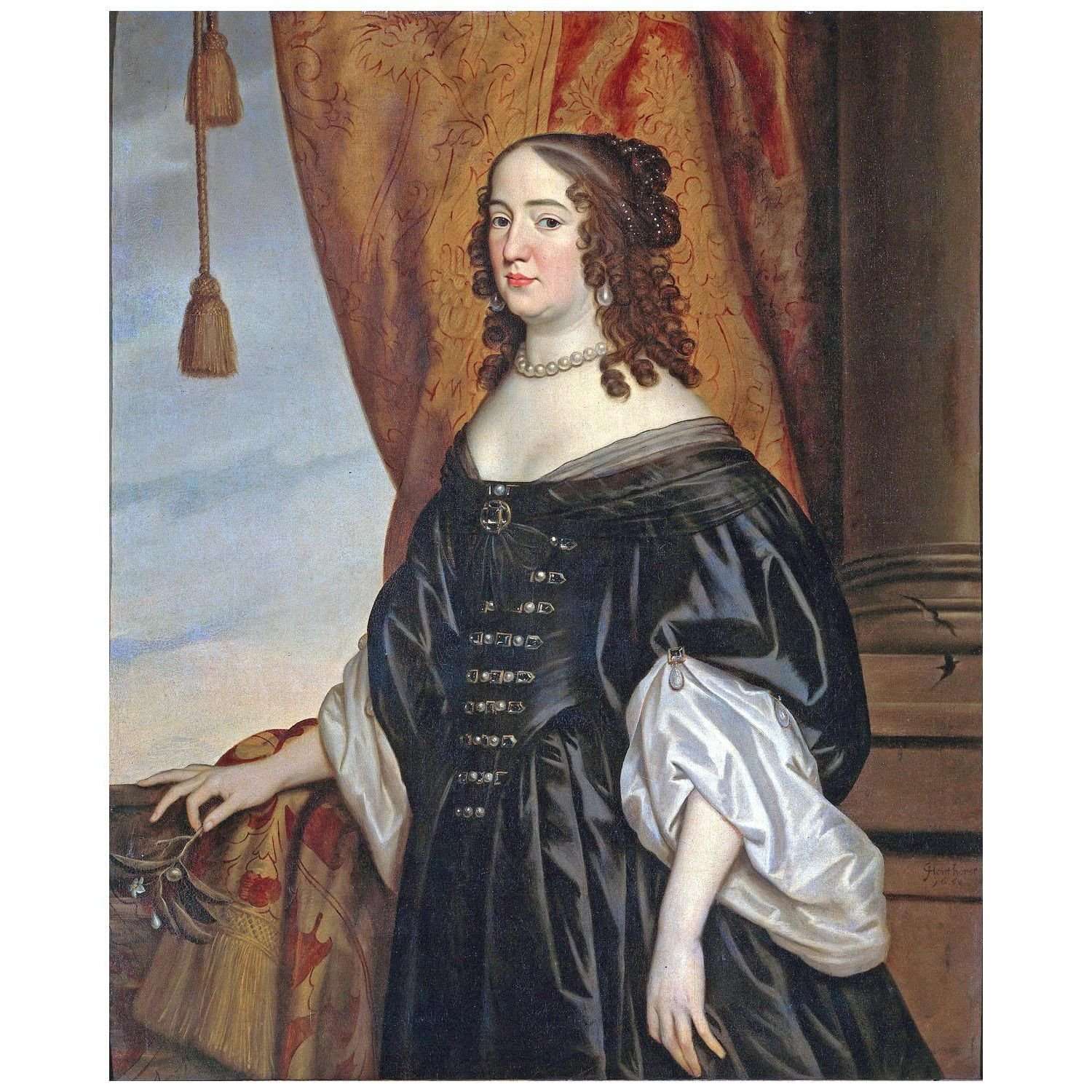  Gerrit van Honthorst. Portrait of Amalia van Solms. 1650. Rijksmuseum Amsterdam