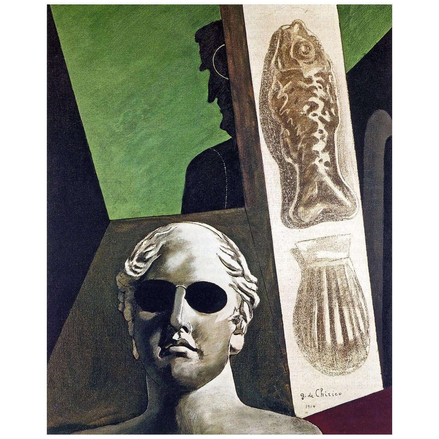   Giorgio de Chirico. Ritratto di Guillaume Apollinaire. 1914. Centre Pompidou Paris