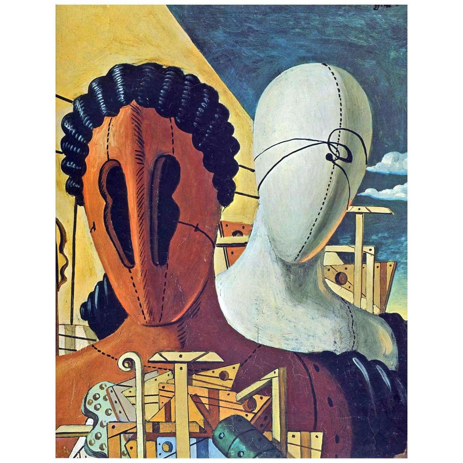   Giorgio de Chirico. Due maschere. 1926 Collezione privata