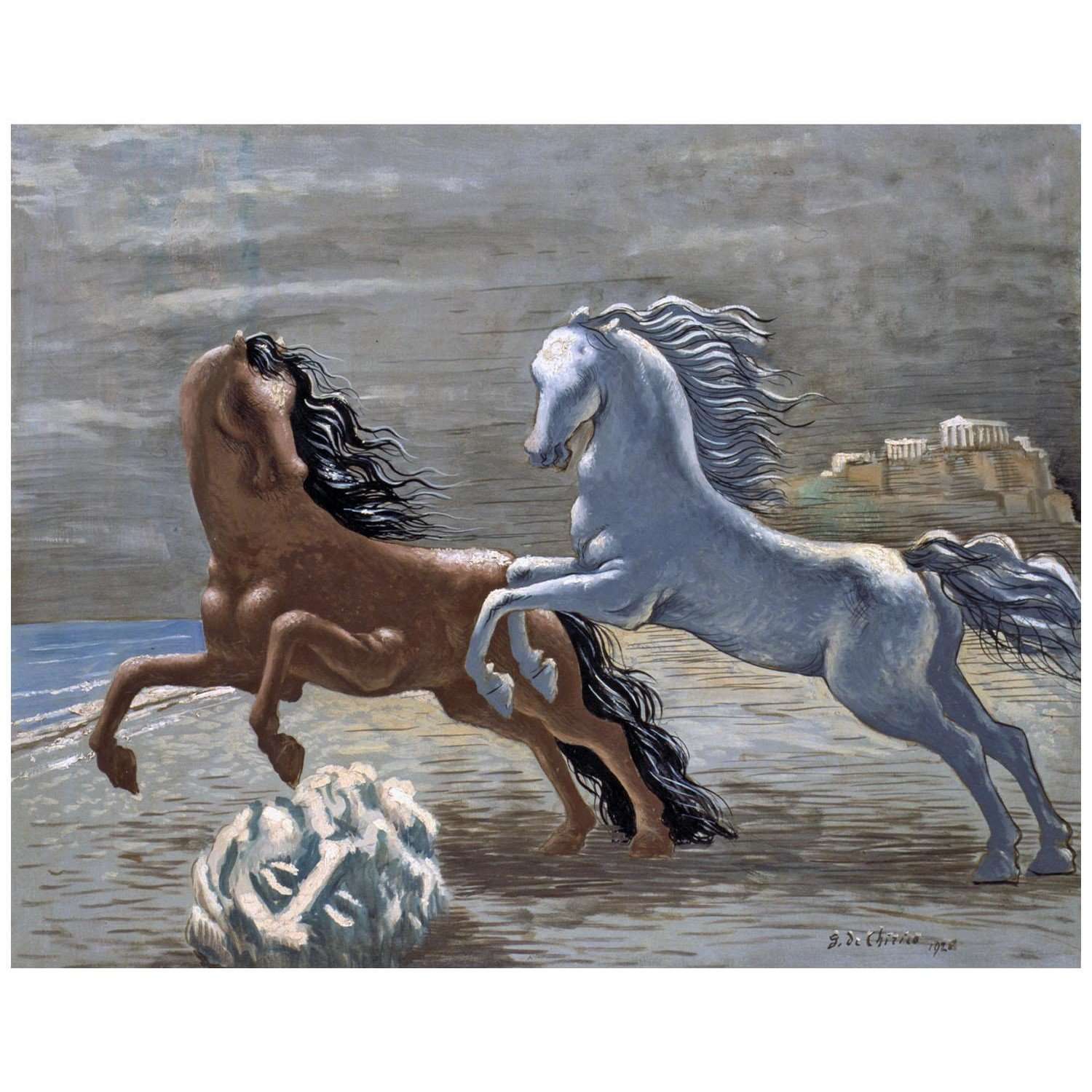   Giorgio de Chirico. Cavalli in riva al mare. 1934. MART, Rovereto