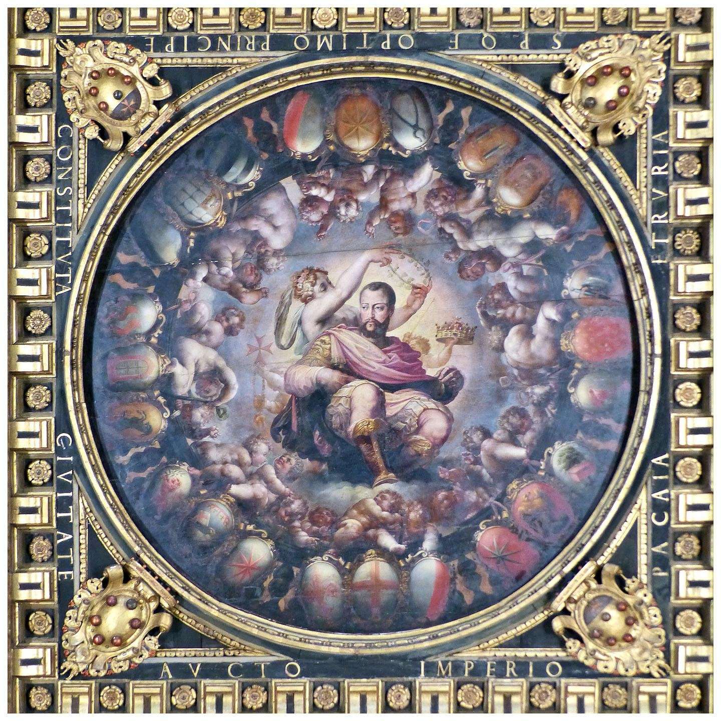  Giorgio Vasari. Apoteosi di Cosimo I de Medici. 1565. Palazzao Vecchio Firenze