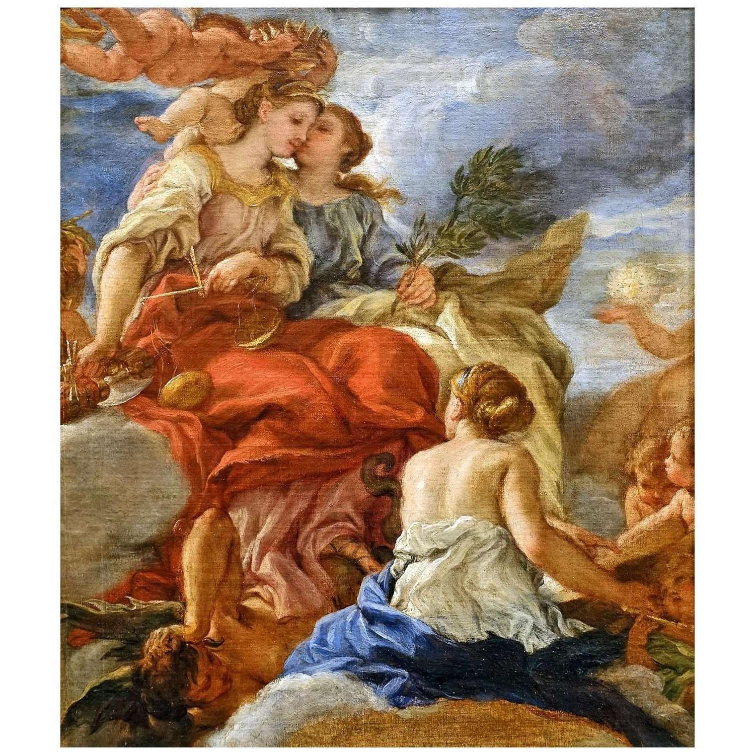  Giovanni Battista Gaulli. Giustizia, Pace e Verit?. 1670. Blanton Museum Austin