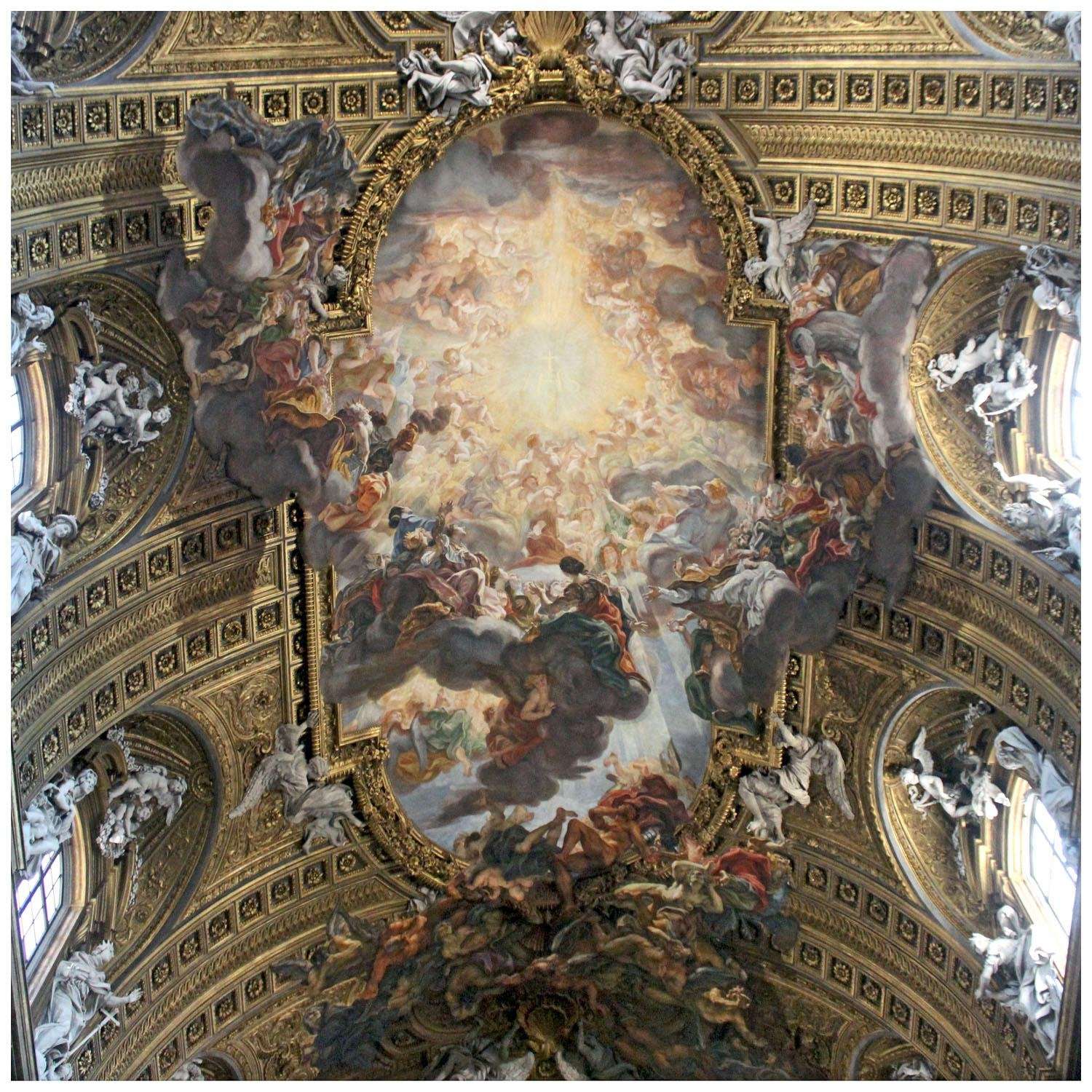  Giovanni Battista Gaulli. Il trionfo del nome di Ges?. 1676-1679. Chiesa del Gesu Roma