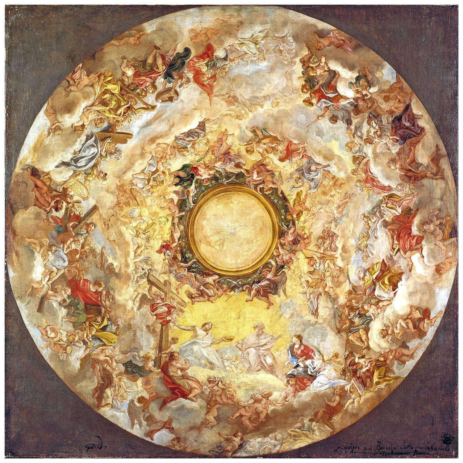  Giovanni Battista Gaulli. Sant'Agnese viene accolta in Cielo. 1689. Kunstpalast Dusseldorf