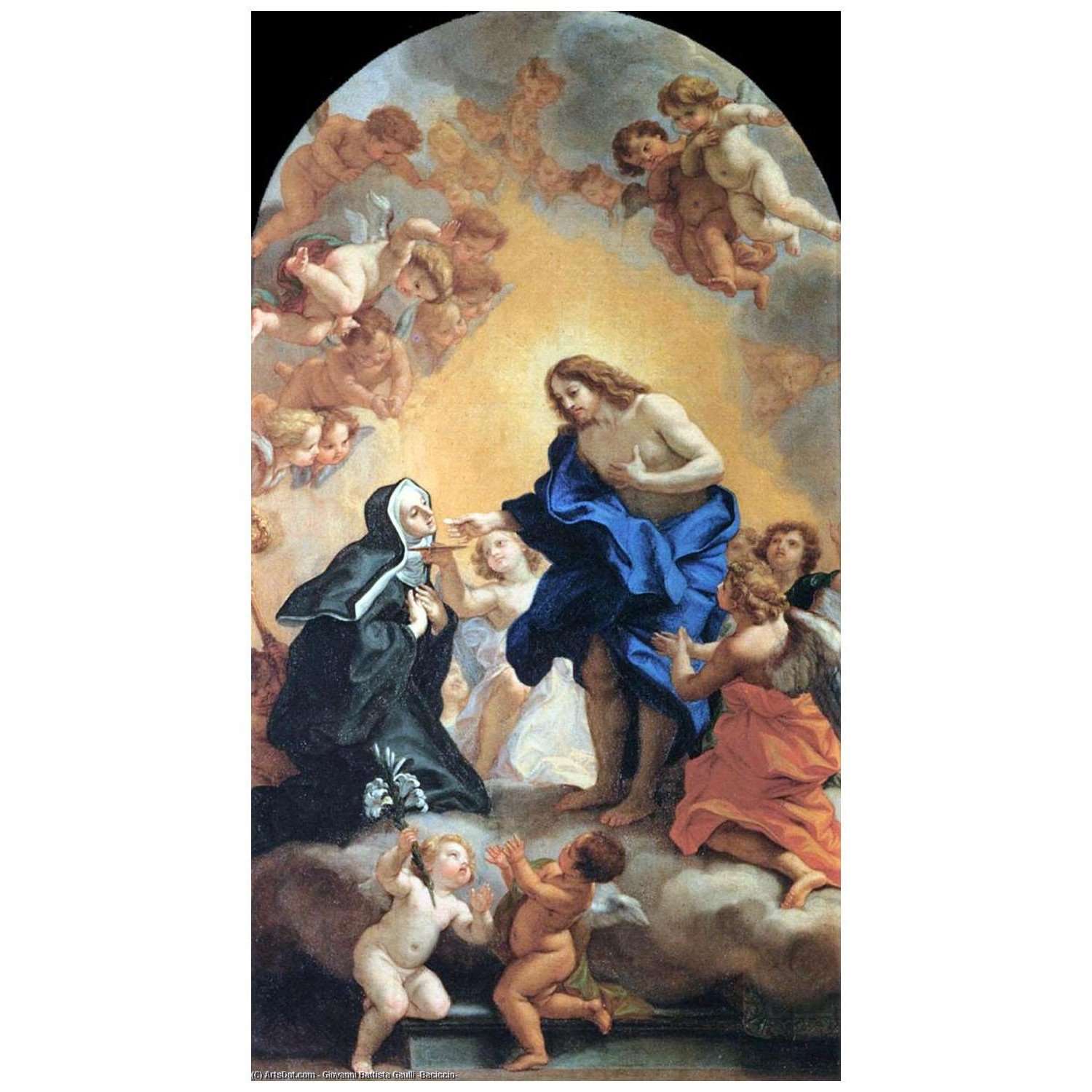  Giovanni Battista Gaulli. Benedizione dalle mani di Cristo. 1698. Musee du Louvre