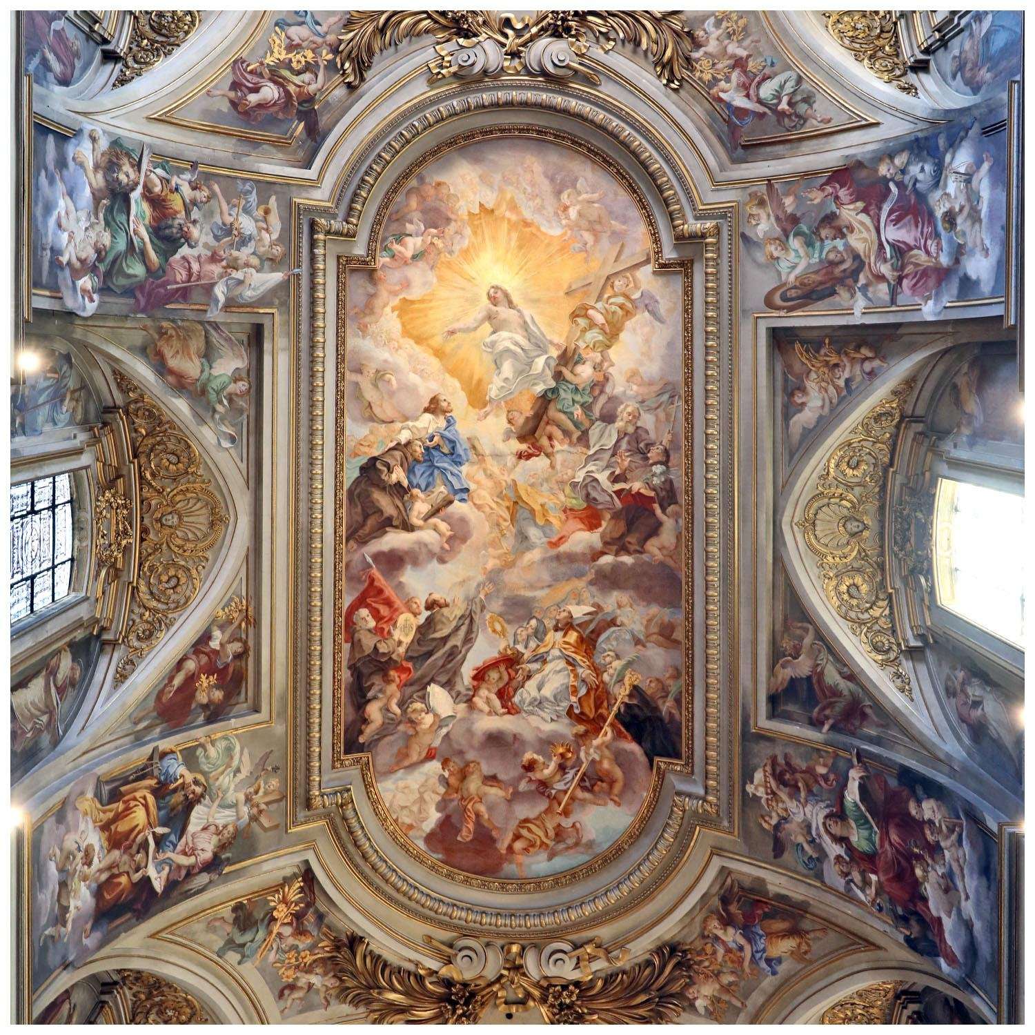  Giovanni Battista Gaulli. Trionfo dell'Ordine Francescano. 1707. Santi Apostoli Roma