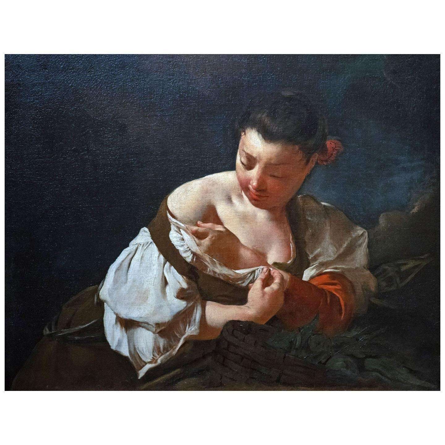   Giambattista Piazzetta. Contadina che si spulcia. 1720. Fine Art Museum Boston