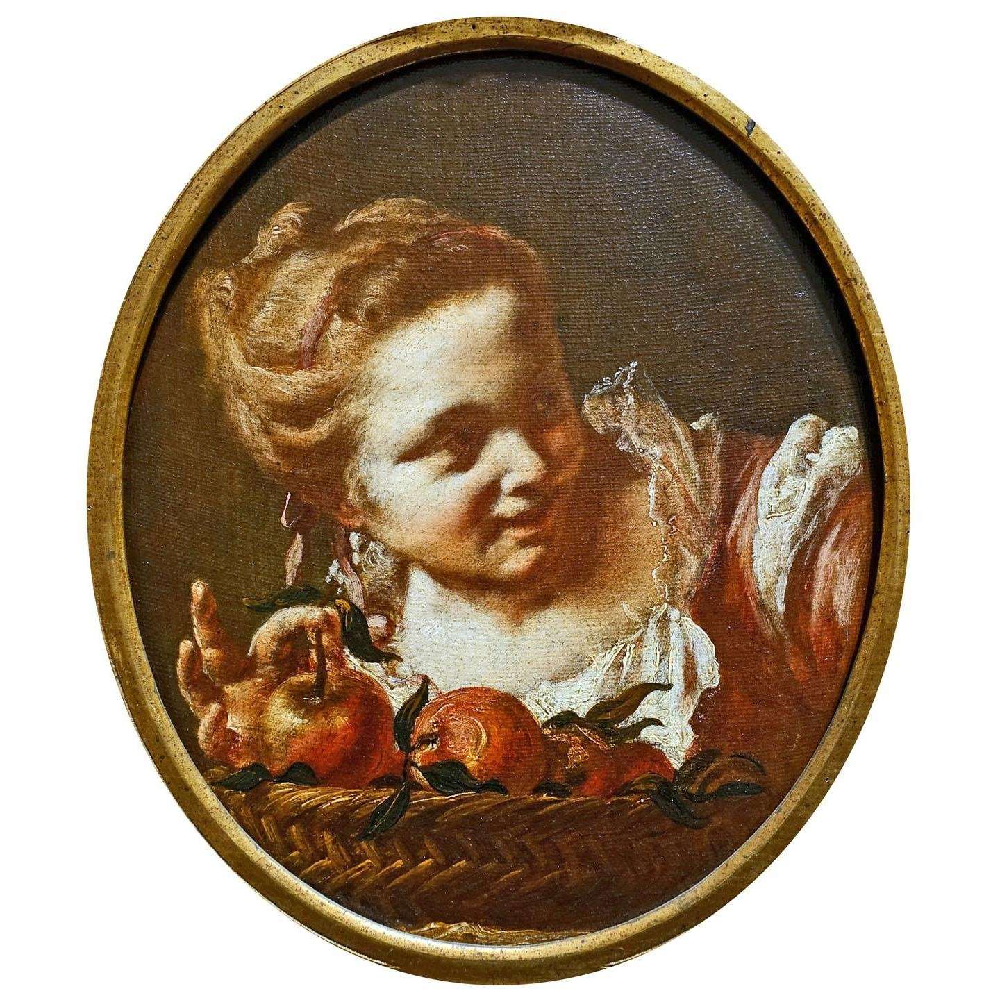   Giambattista Piazzetta. Ragazza con un cesto di mele. 1740. Blanton Museum, Austin