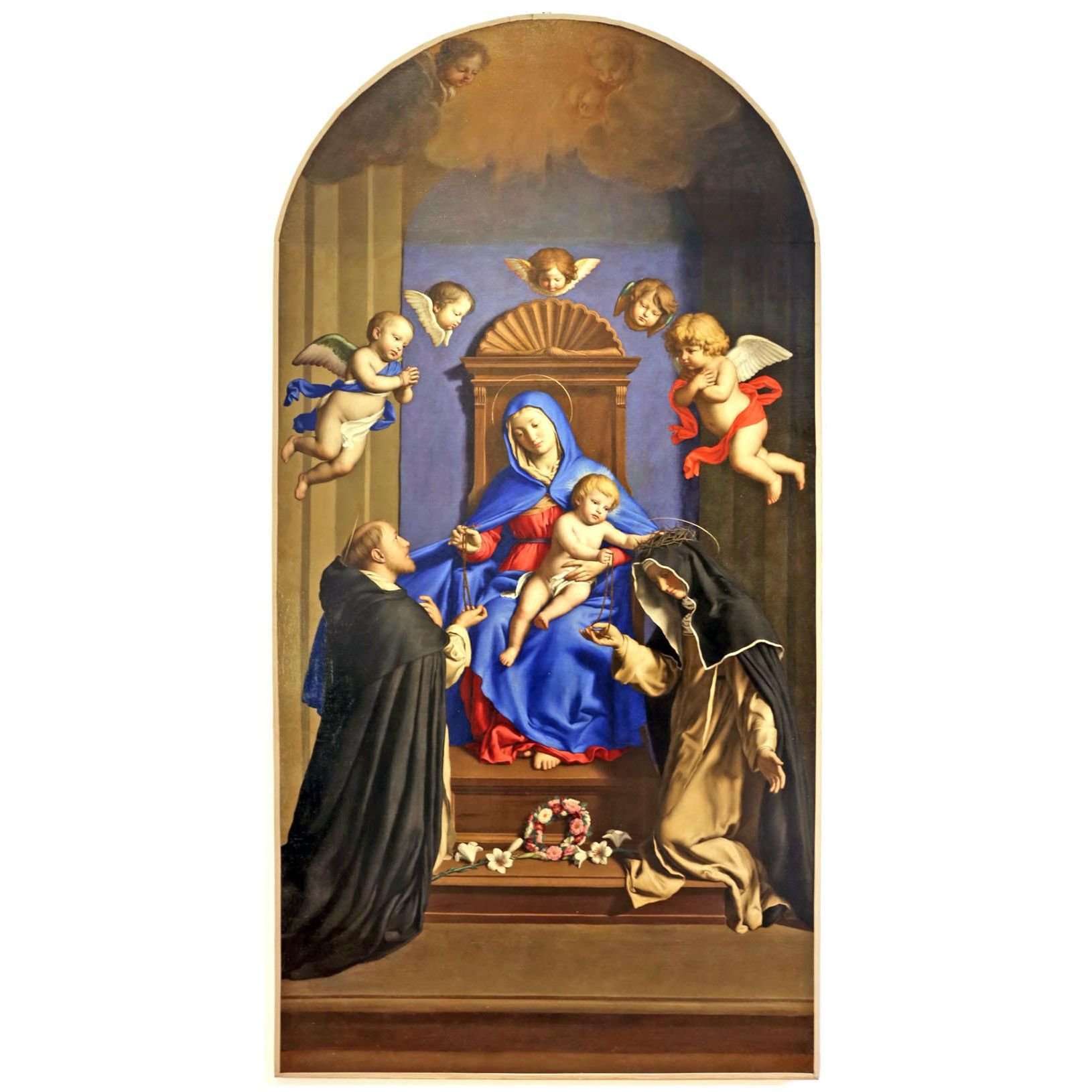  Giovanni Sassoferrato. Madonna del Rosario. 1643. Museo Santa Sabina Roma