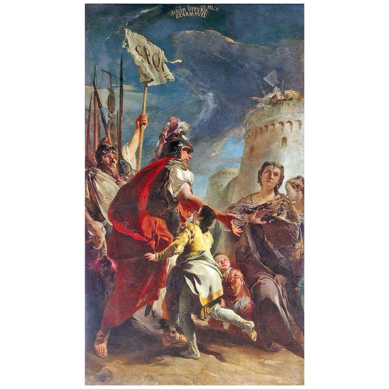   Giovanni Battista Tiepolo. Coriolano alle mura di Roma. 1725-1729. Hermitage