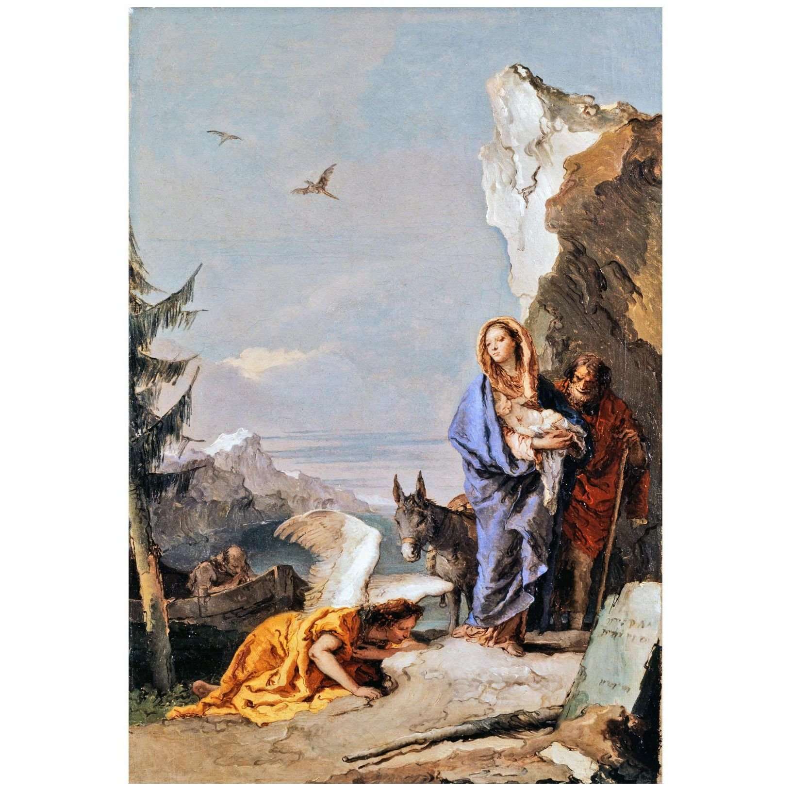   Giovanni Battista Tiepolo. La fuga in Egitto. 1767-1670. MET NY