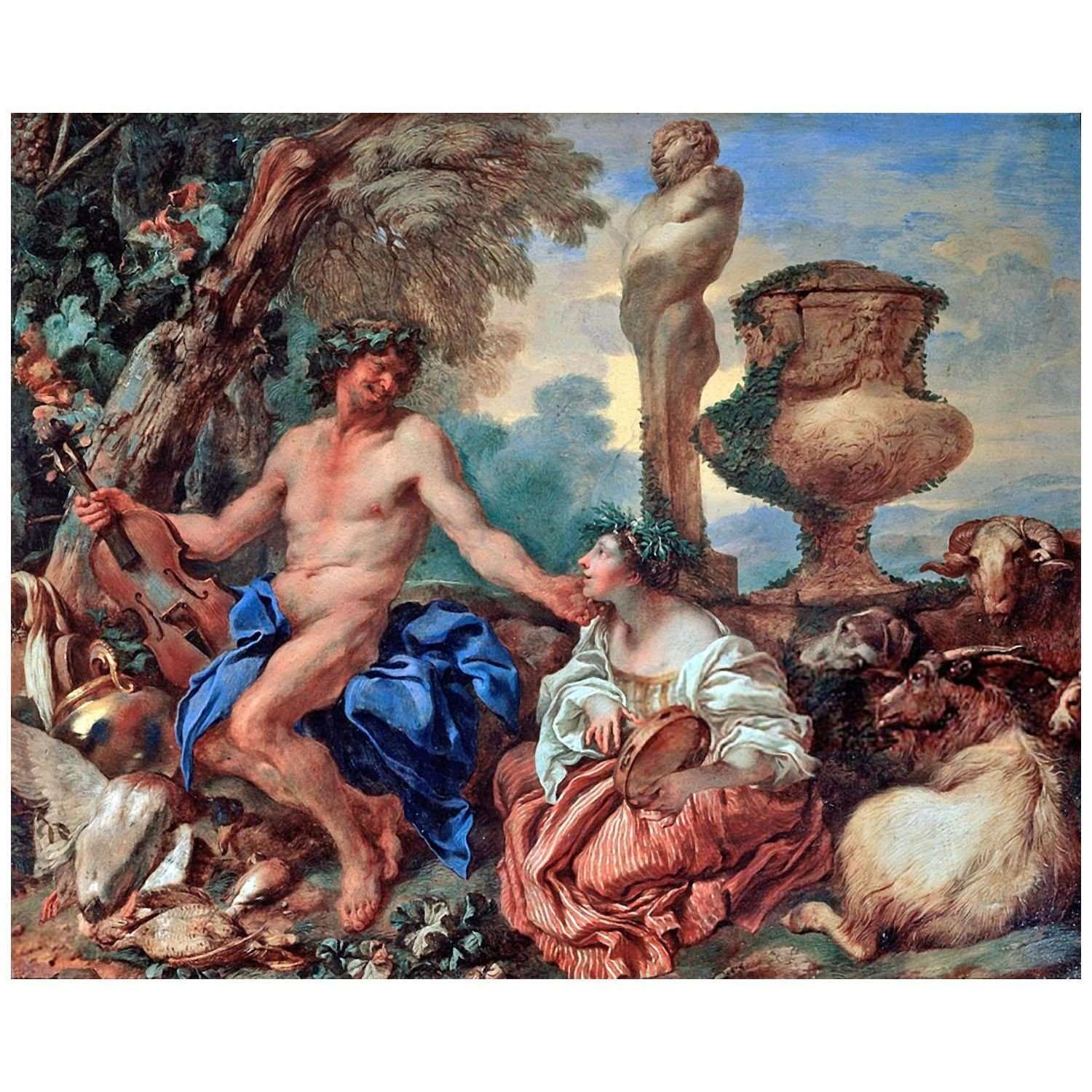  Giovanni Castiglione. Fauno e pastorella. 1640. Museo Pu?kin Mosca