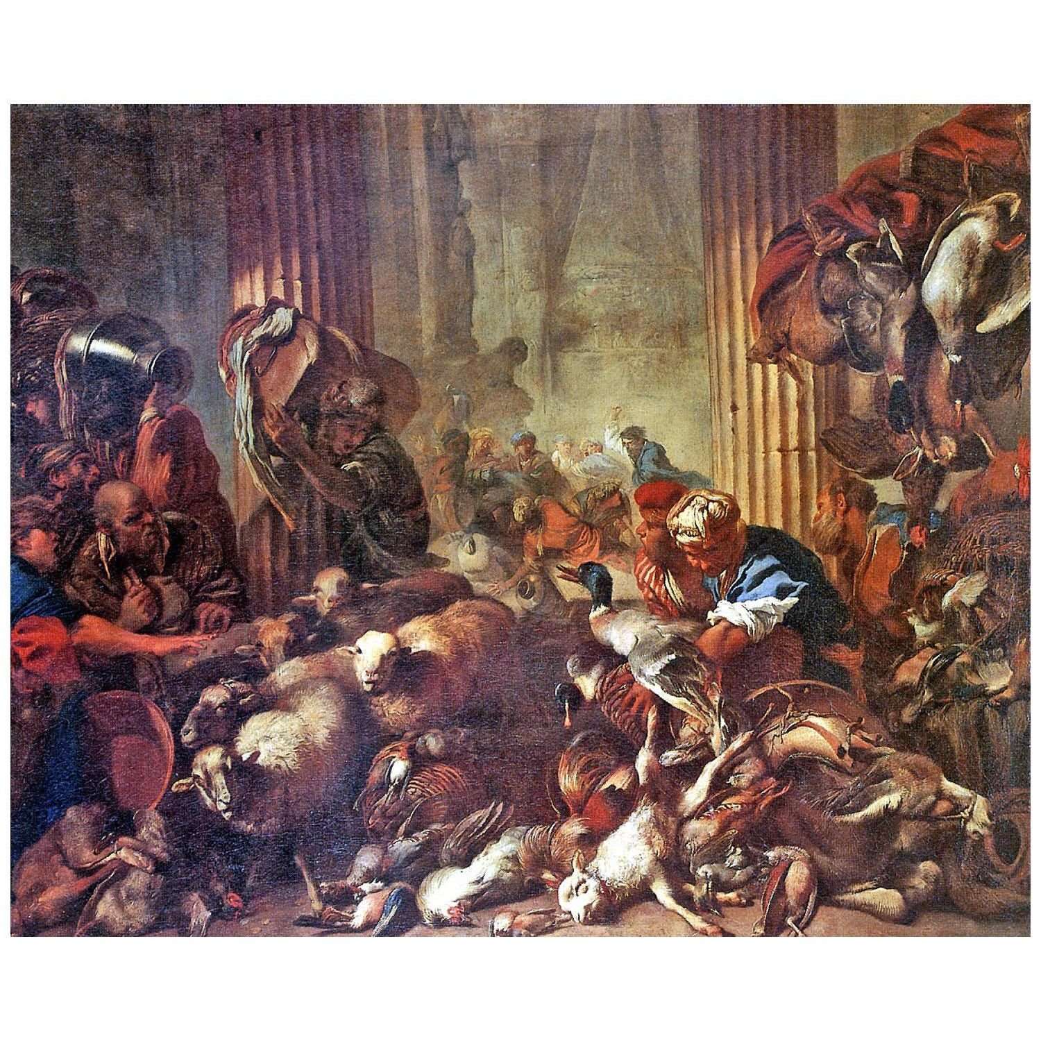  Giovanni Castiglione. Espulsione dei mercanti dal Tempio. 1645. Musee du Louvre