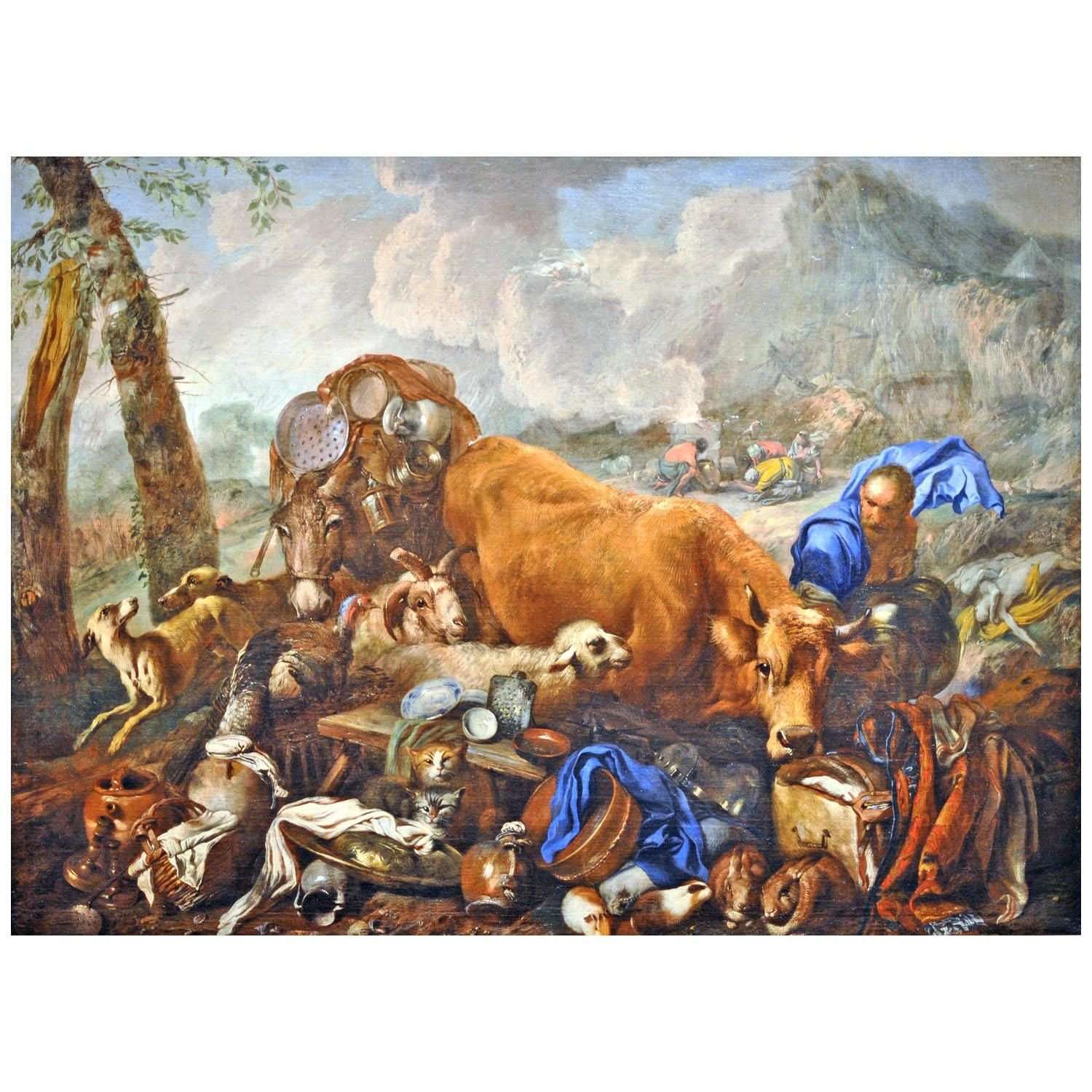  Giovanni Castiglione. Il sacrificio di No?. 1650. LACMA Los Angeles