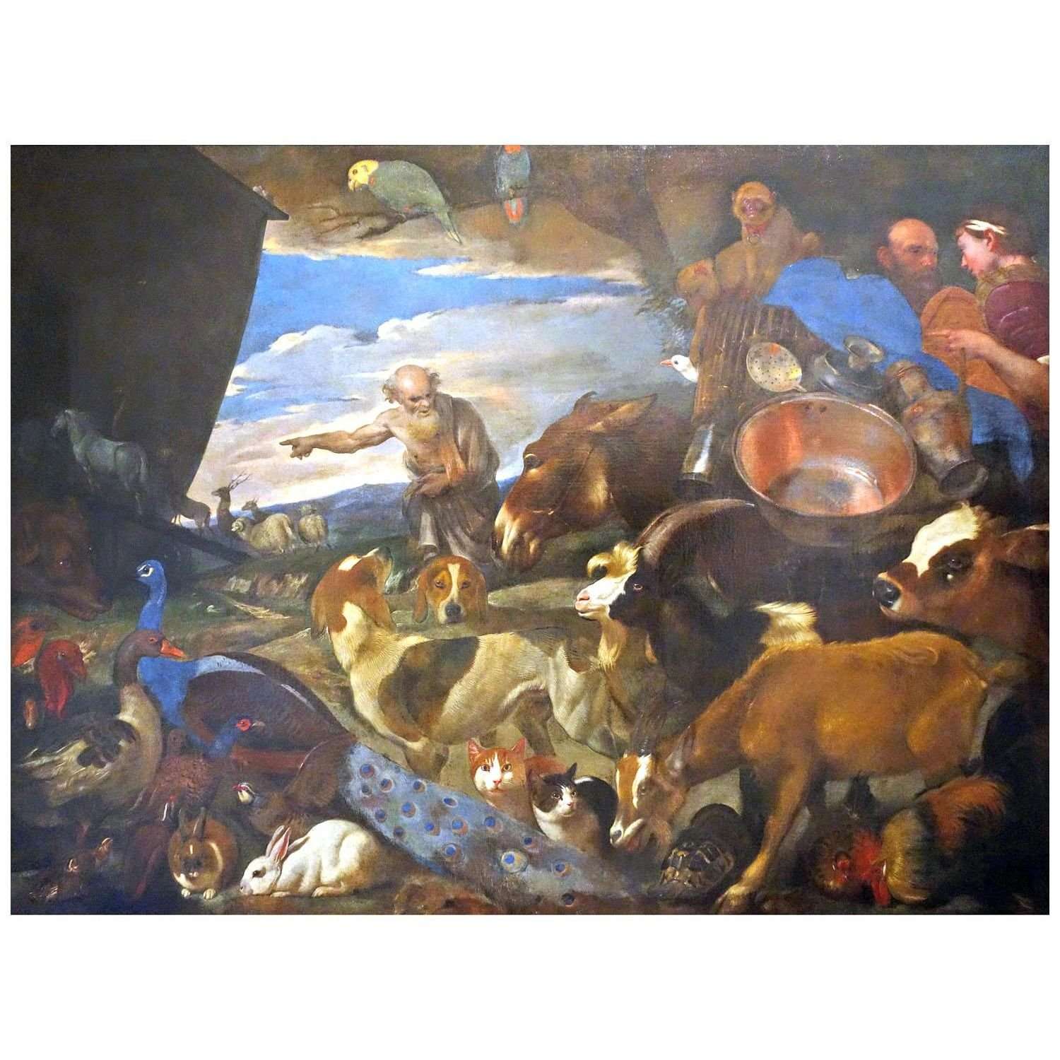  Giovanni Castiglione. Entrata nell'arca di No?. 1650. Accademia Ligustica Genova