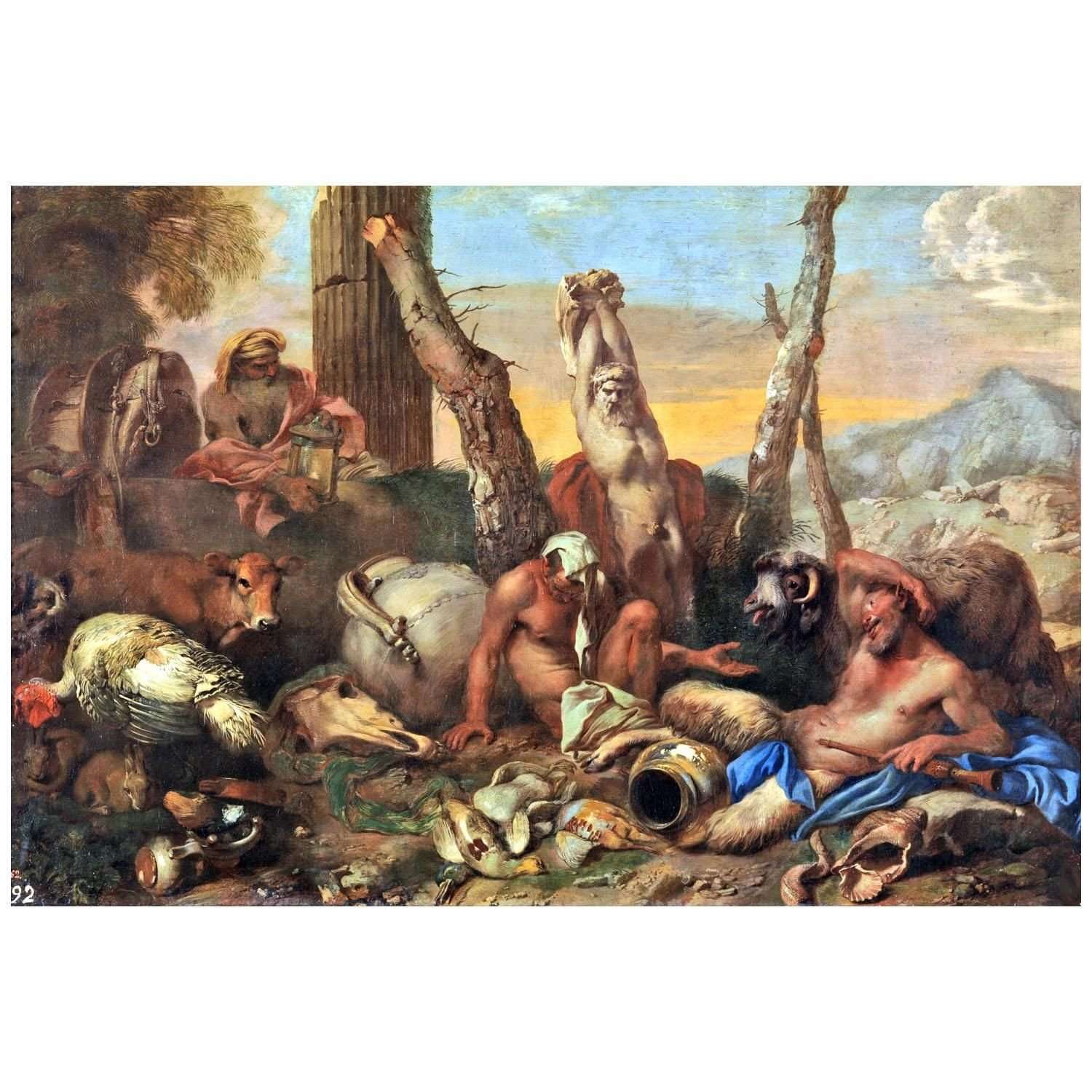  Giovanni Castiglione. La favola di Diogene. 1650. Museo del Prado