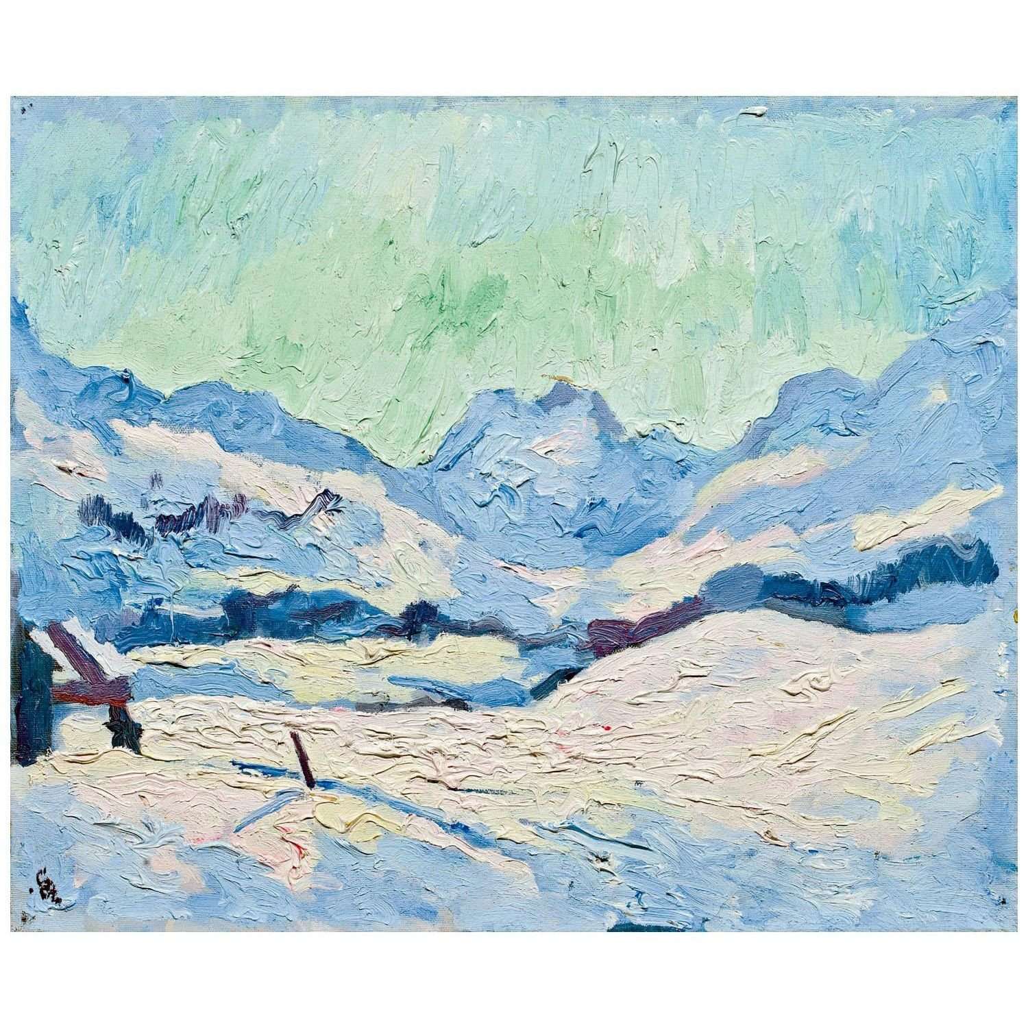  Giovanni Giacometti. Paesaggio invernale a Maloja. 1925. Private collection
