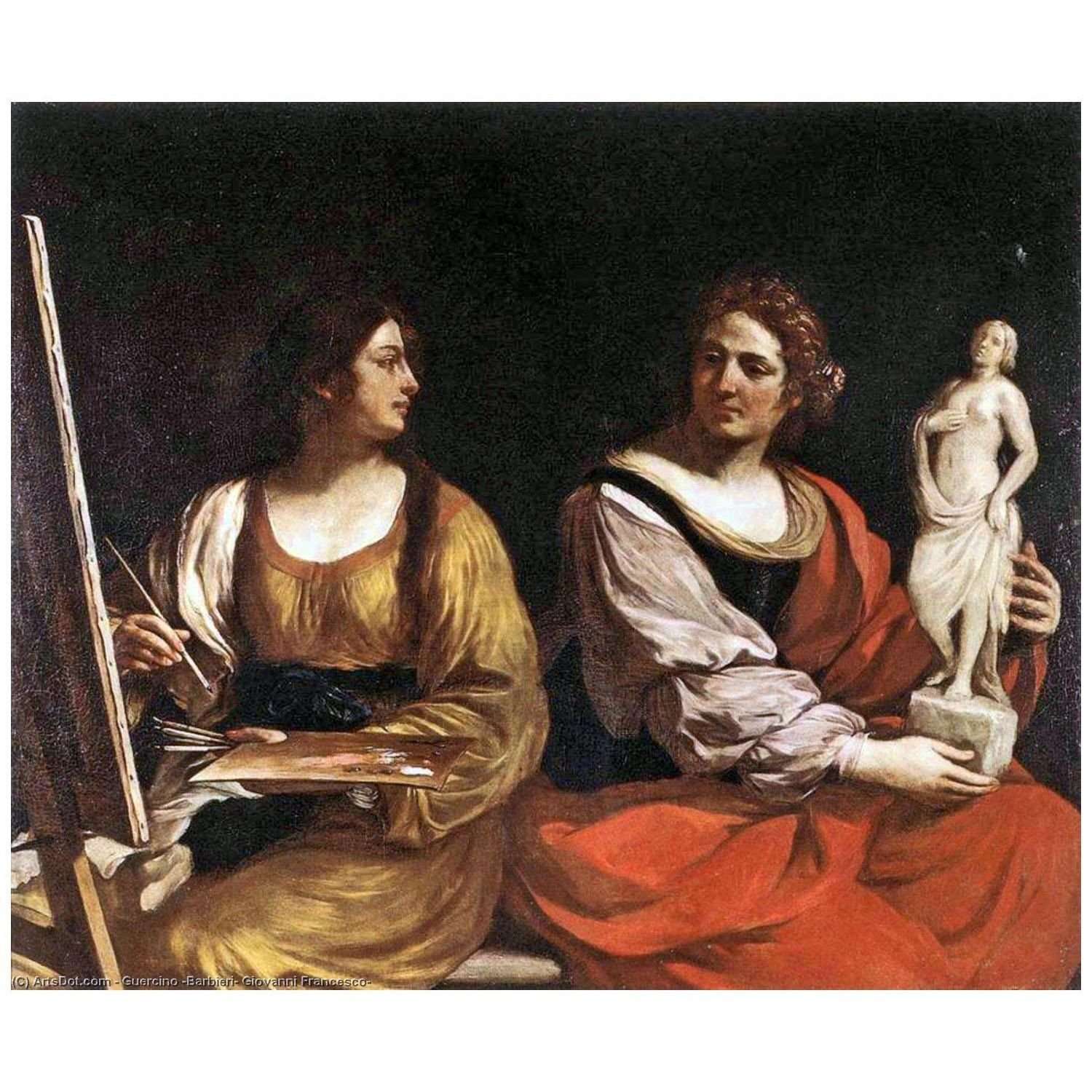  Guercino. Allegoria della pittura e scultura. 1637. Palazzo Barberini Roma