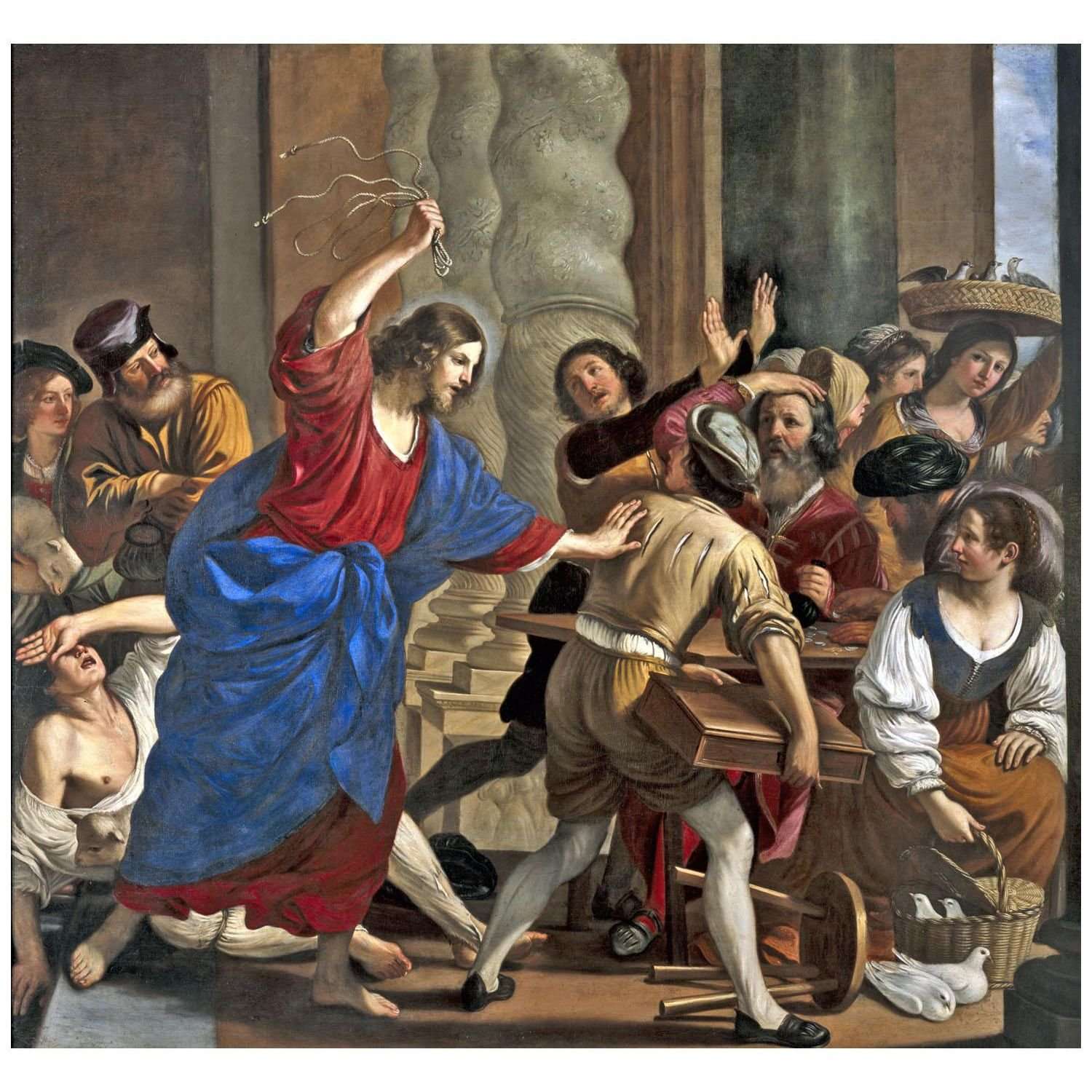  Guercino. Cristo scaccia i mercanti dal tempio. 1637. Palazzo Rosso Genova