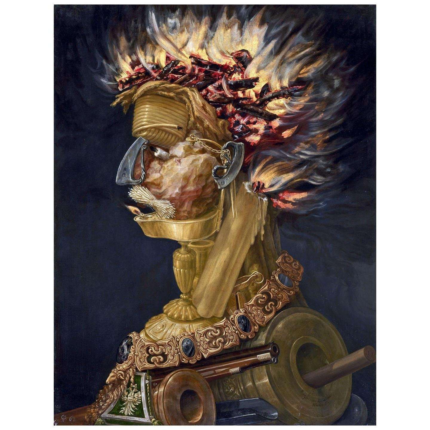  Giuseppe Arcimboldo. Fuoco. 1566. Kunsthistorisches Museum Wien