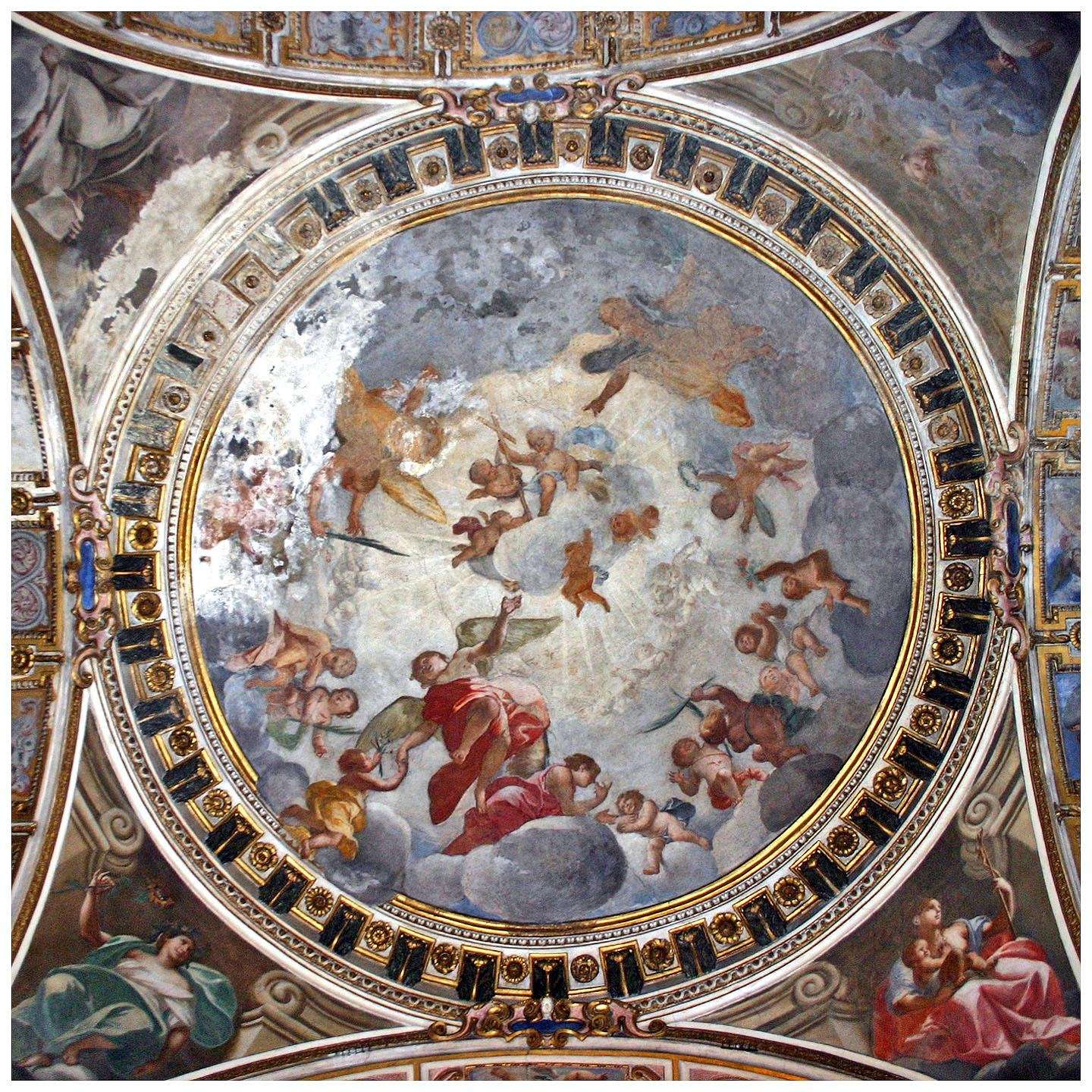 Guglielmo Caccia. Angeli e sibille. Chiesa SantAlessandro in Zebedia, Milano. 1616