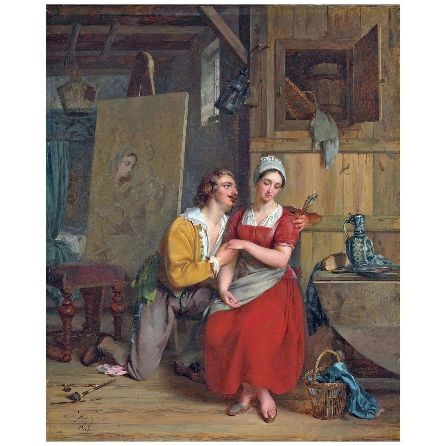  Gustave Wappers. Anthony van Dyck Wooing his Model. 1827. Rijksmuseum Amsterdam
