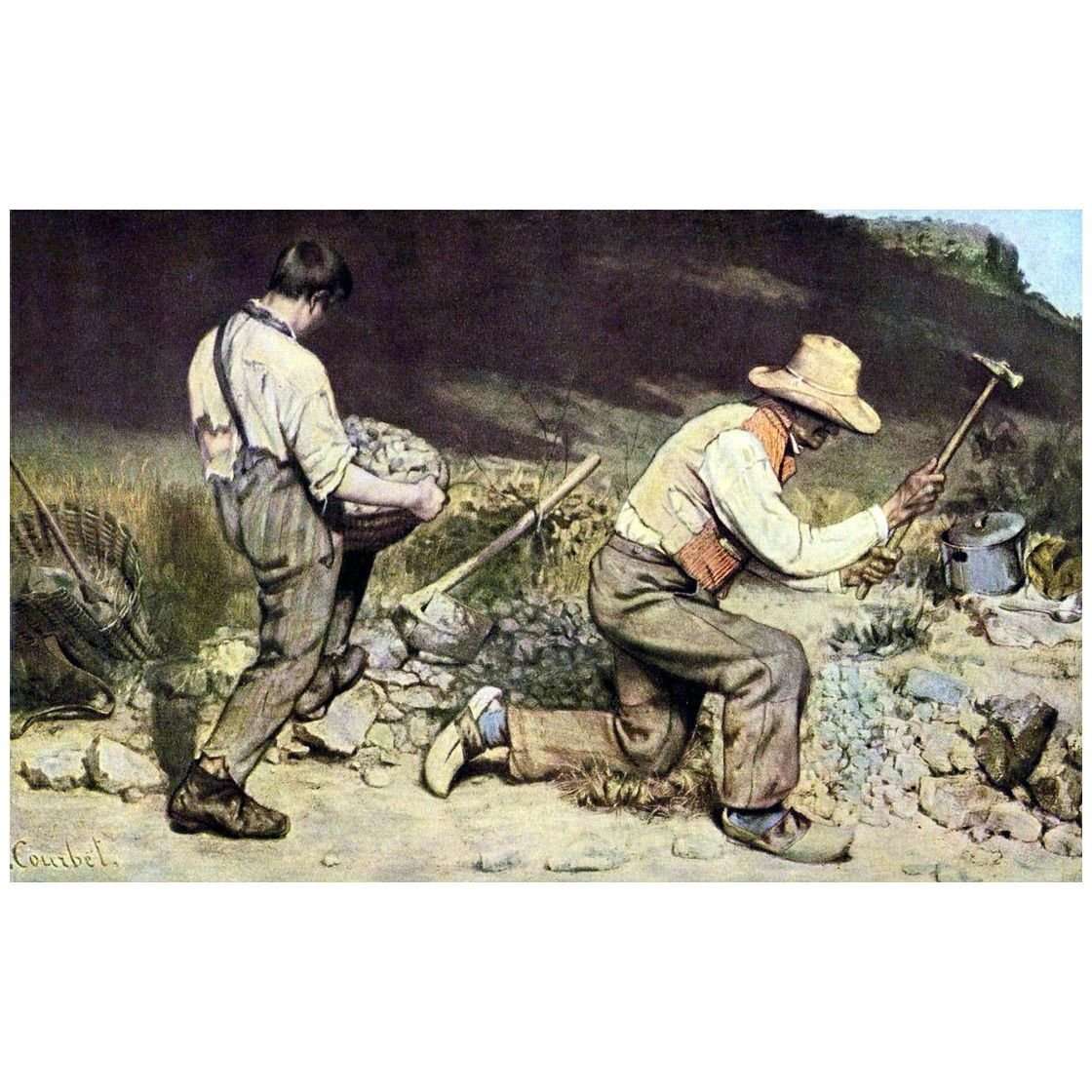  Gustave Courbet. Les casseurs de pierres. 1849. Galerie Neue Meister Dresden