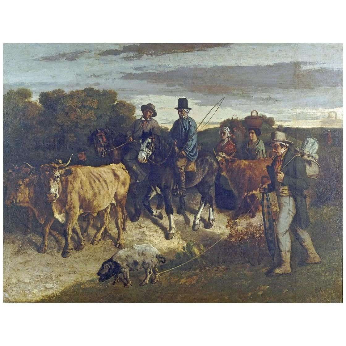  Gustave Courbet. Paysans de Flagey de retour de la Foire. 1850. Musee de Besancon