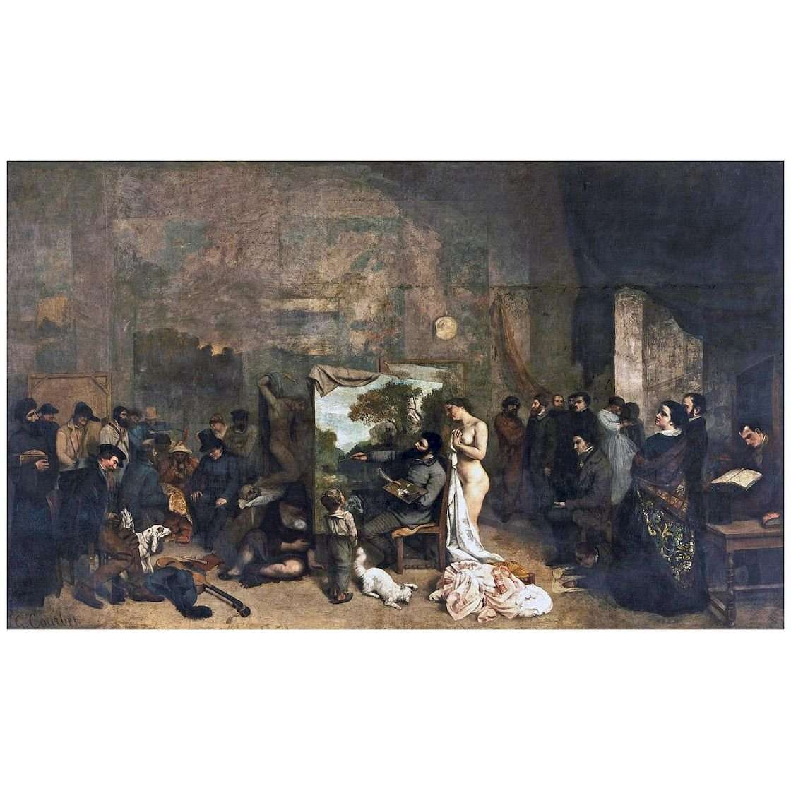  Gustave Courbet. L'Atelier du peintre. 1855. Musee dOrsay Paris