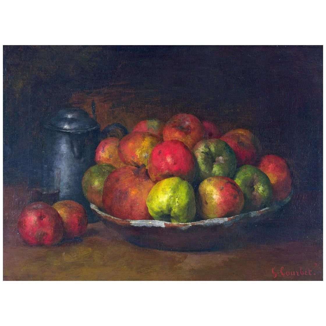  Gustave Courbet. Nature morte avec des pommes. 1871. National Gallery London