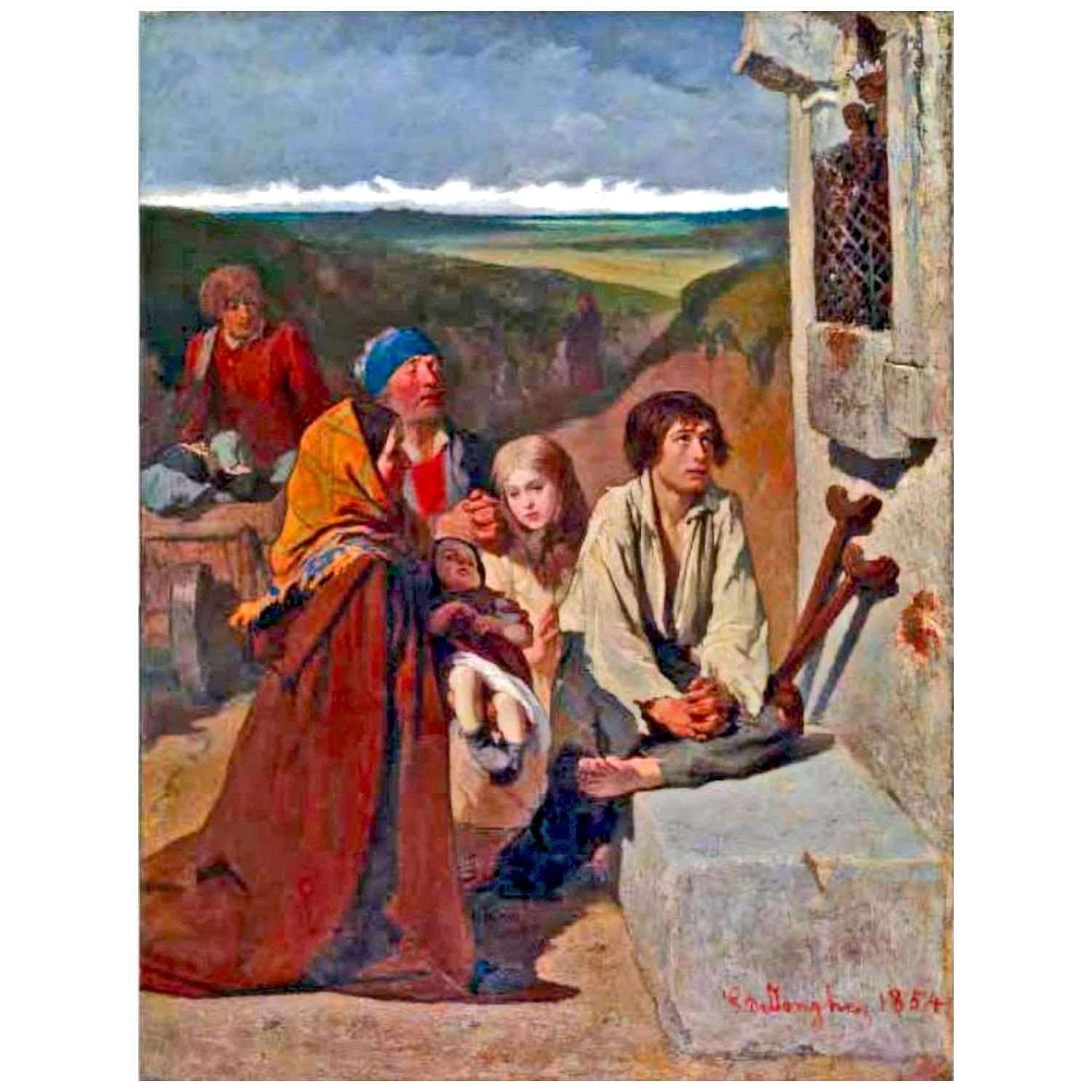    Gustave De Jonghe. P?lerins. 1854. KMSK Brussels