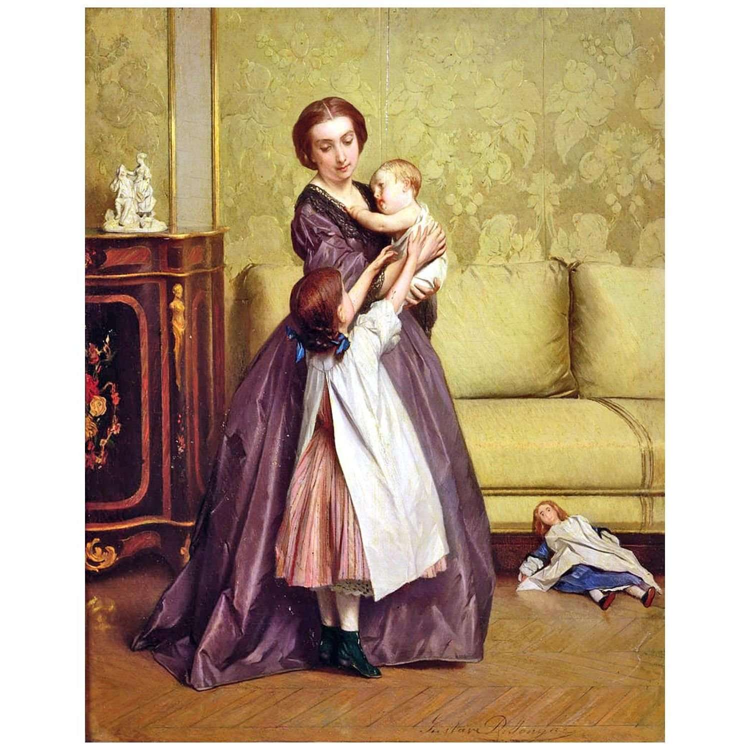    Gustave De Jonghe. Jeune m?re et ses enfants. 1858. Musee dOrsay Paris