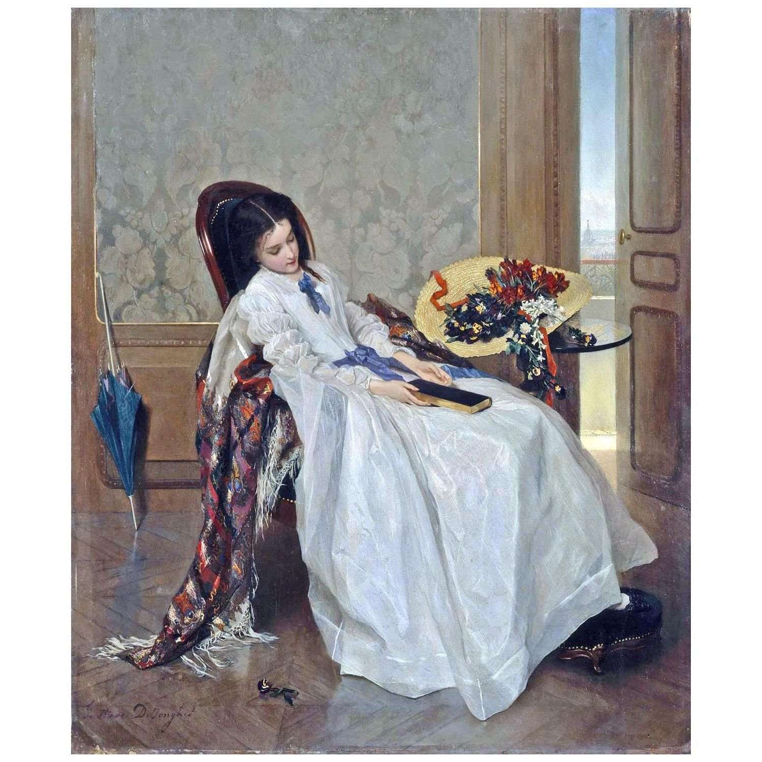    Gustave De Jonghe. Apr?s une Promenade. 1860. Hermitage Museum