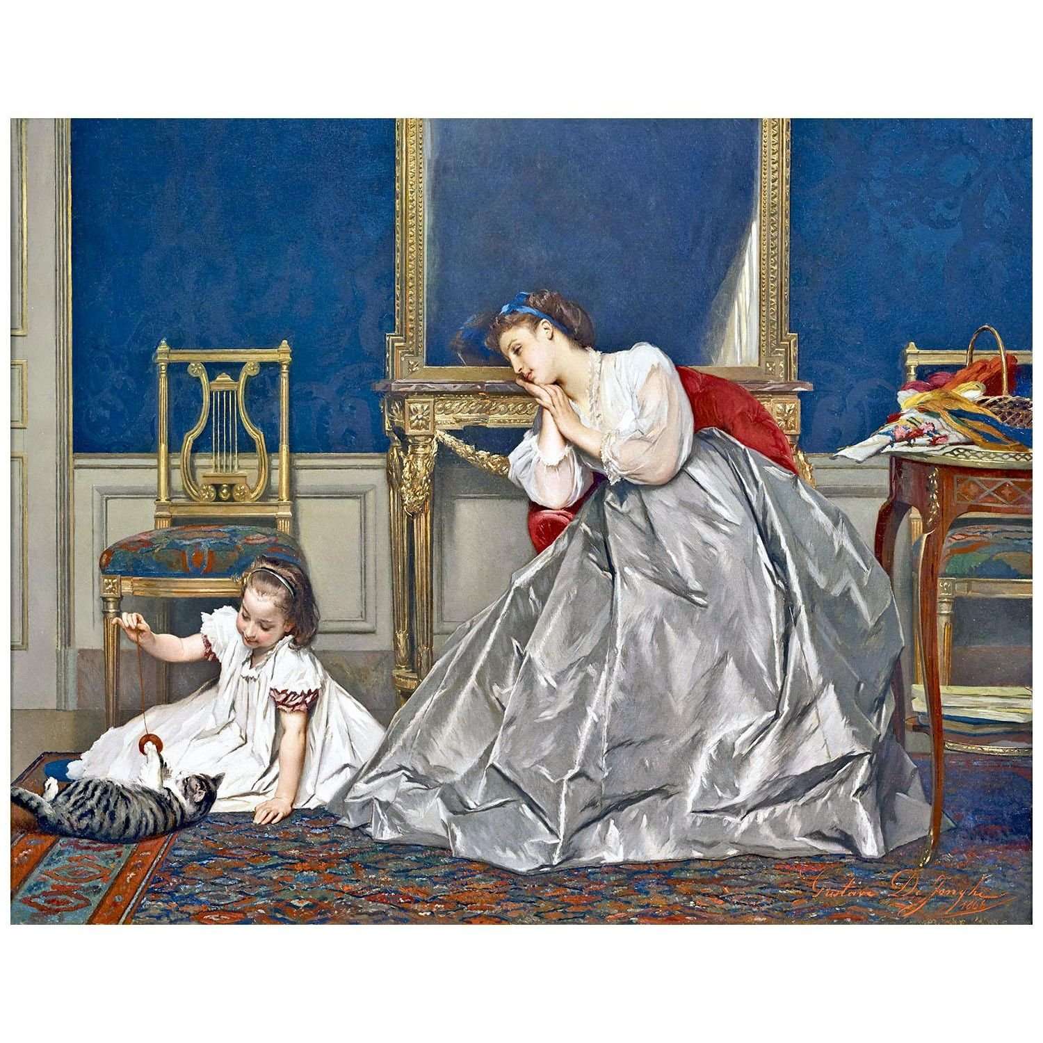    Gustave De Jonghe. Divertissement. 1866. Ary Jan Gallery Paris