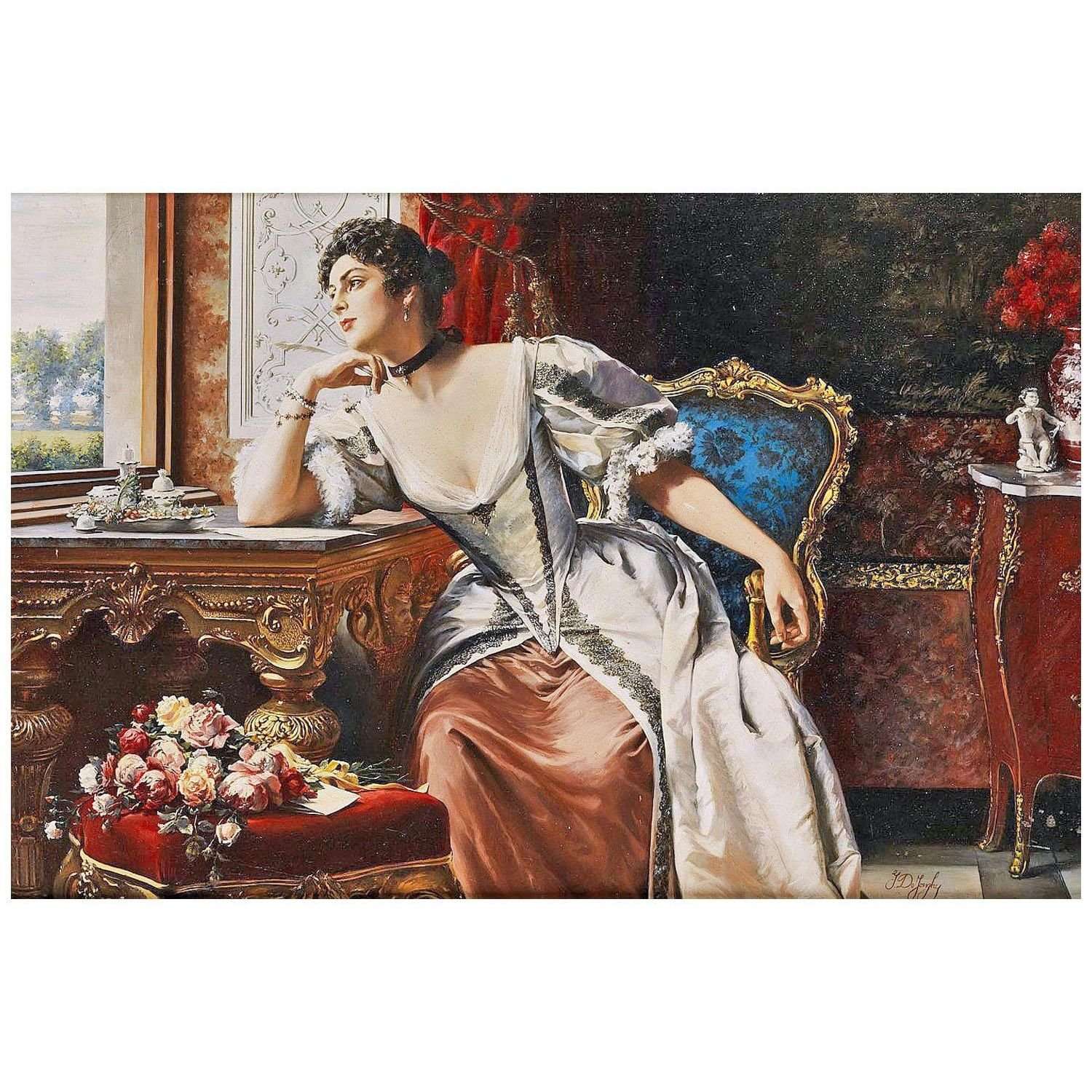    Gustave De Jonghe. Pens?es en ?crivant la lettre. 1871. Private collection