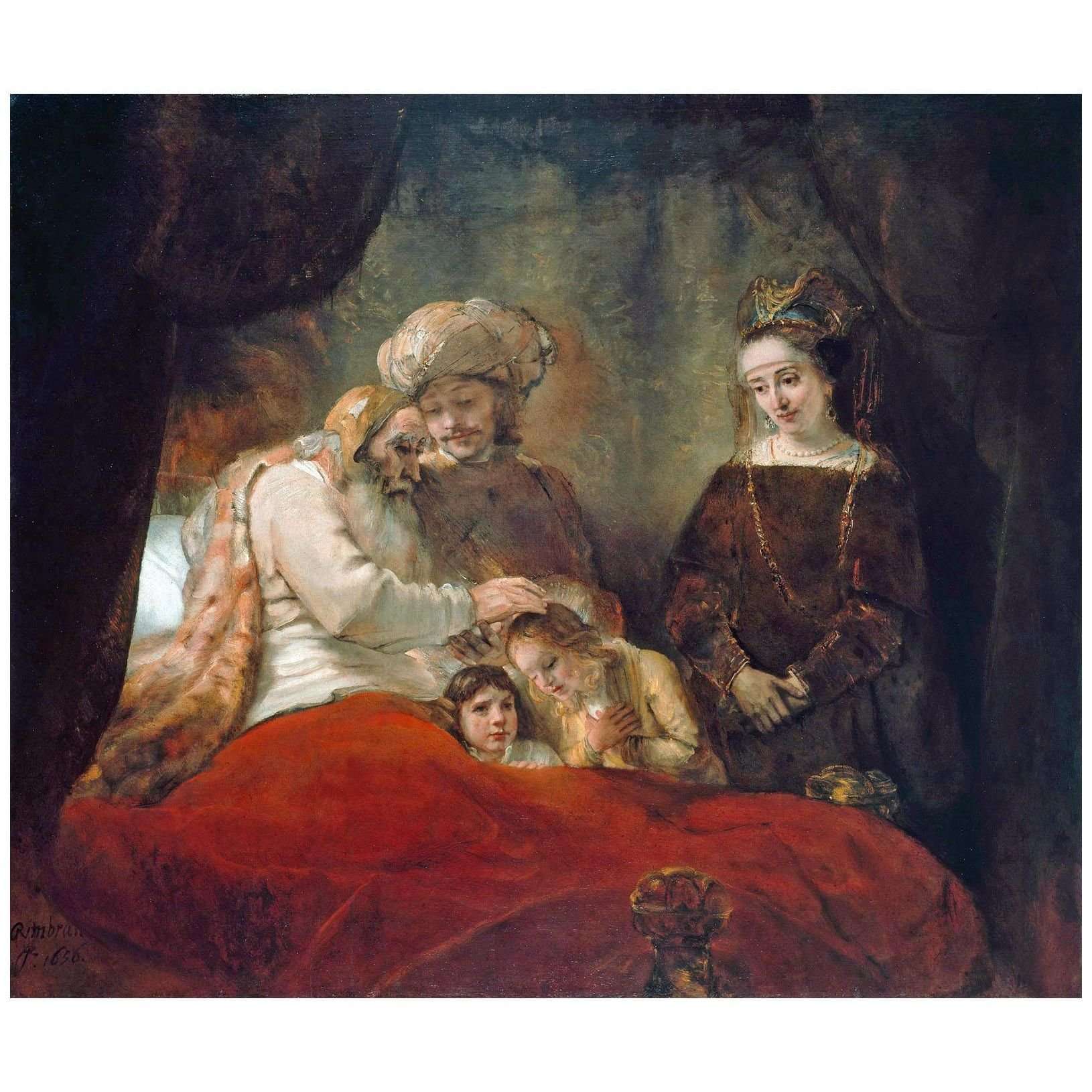    Rembrandt. Jacob Blessing the Children of Joseph. 1656. Schloss Wilhelmsh?he Kassel