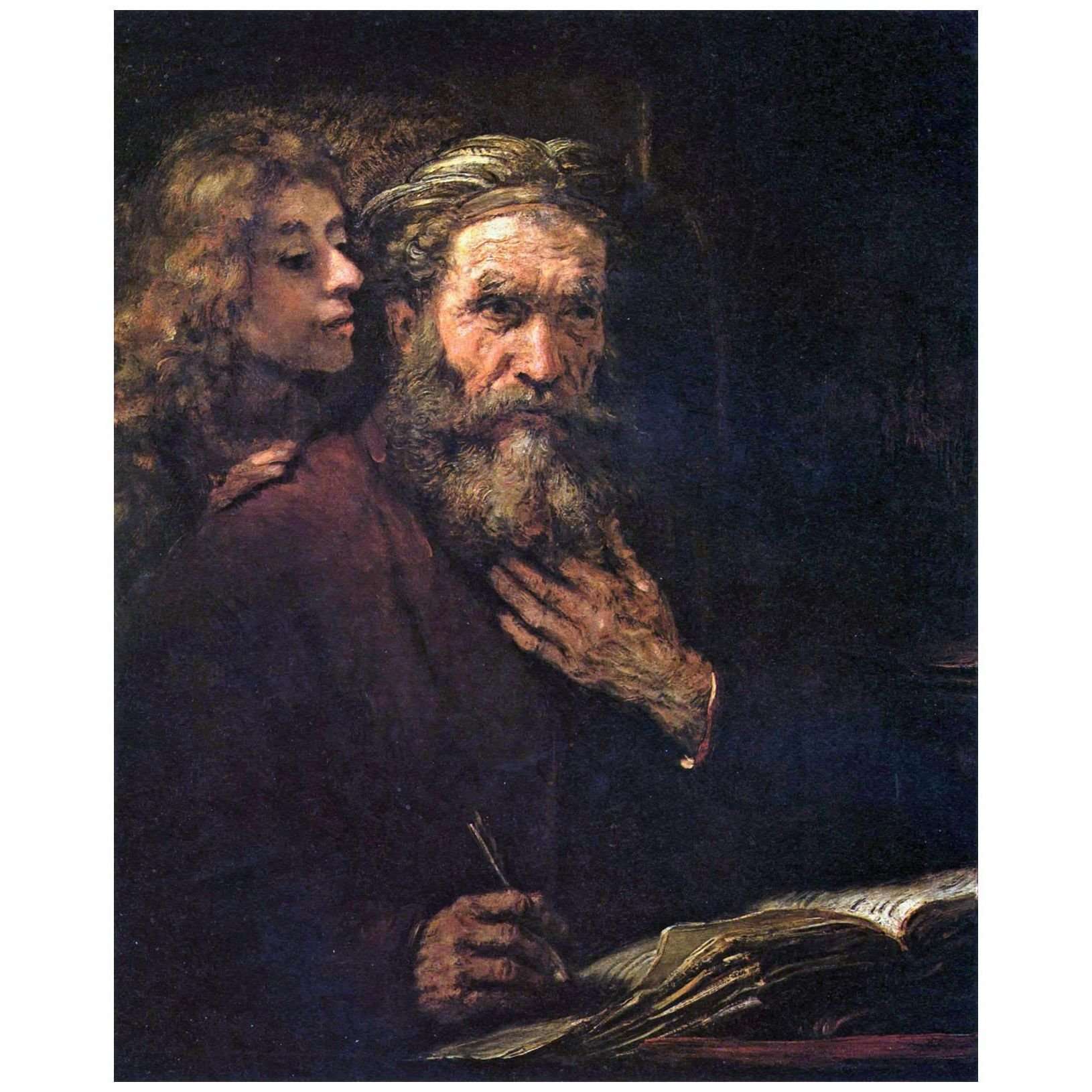    Rembrandt. St. Matthew and the Angel. 1661. Musee du Louvre