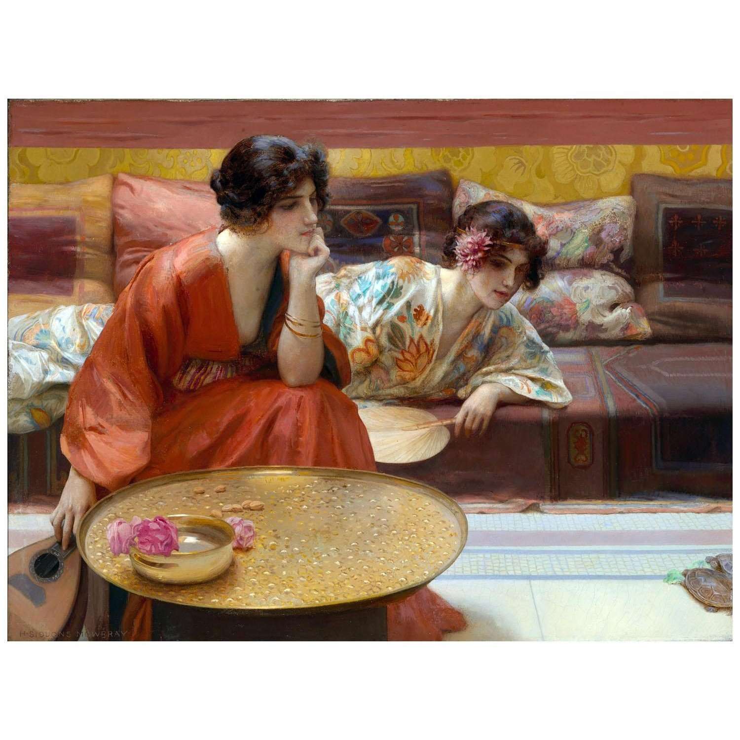 H. Siddons Mowbray. Idle Hours. 1895. Smithsonian Museum Washington