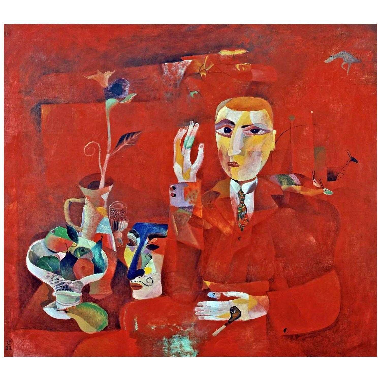  Heinrich Campendonk. Mann und Maske. 1922. Kunstmuseum Bonn