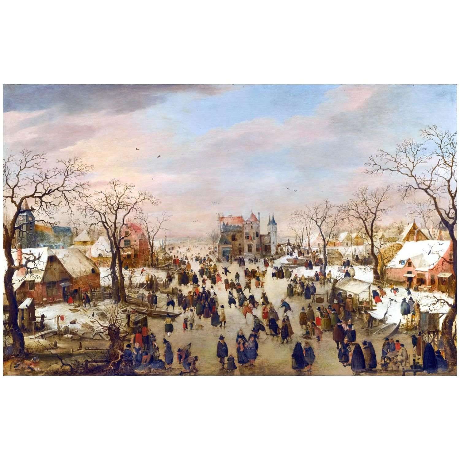  Hendrick Avercamp. A Panoramic Winter Landscape. 1610. Khanenko Gallery Kyiv