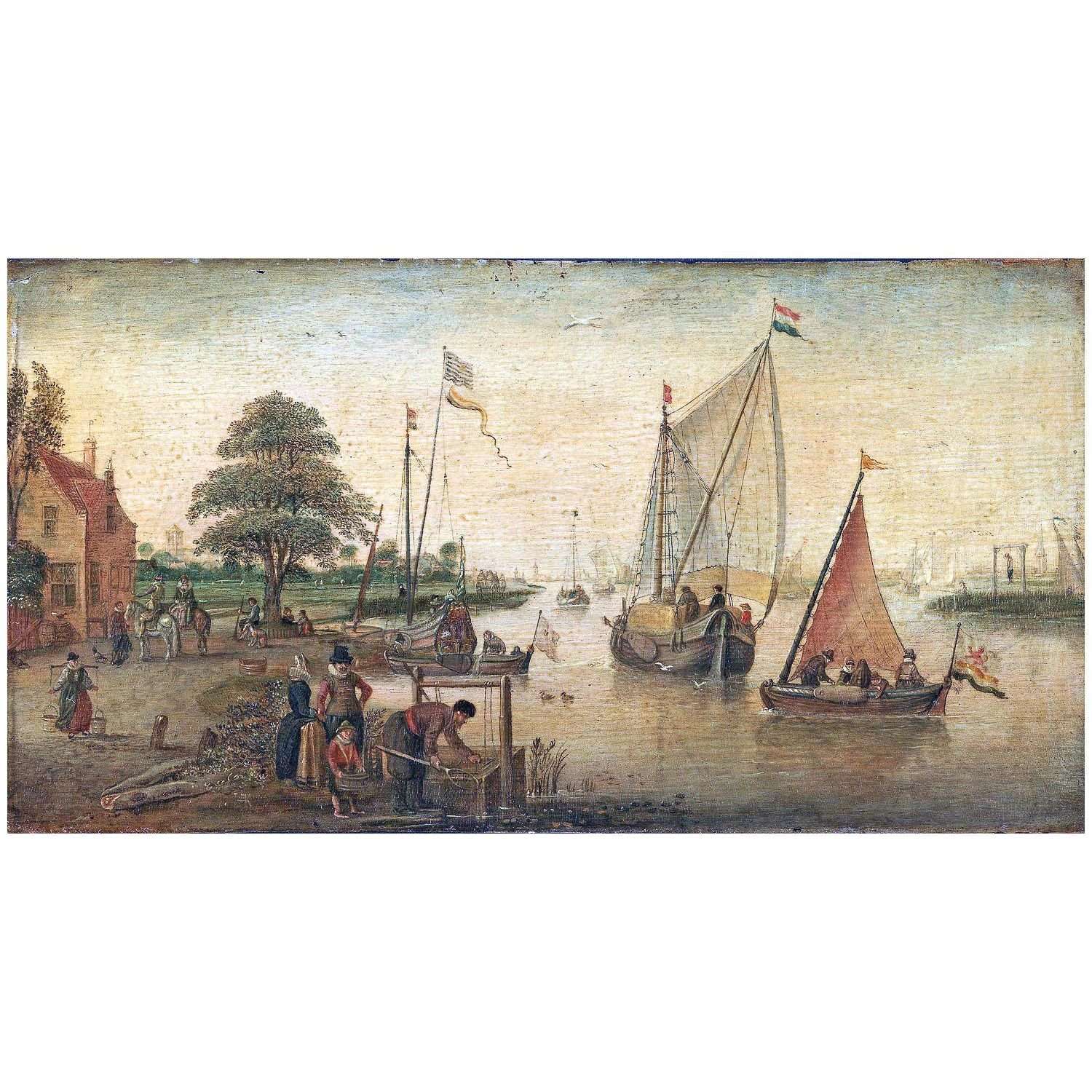  Hendrick Avercamp. Dutch Canal. 1610. NAM Oslo