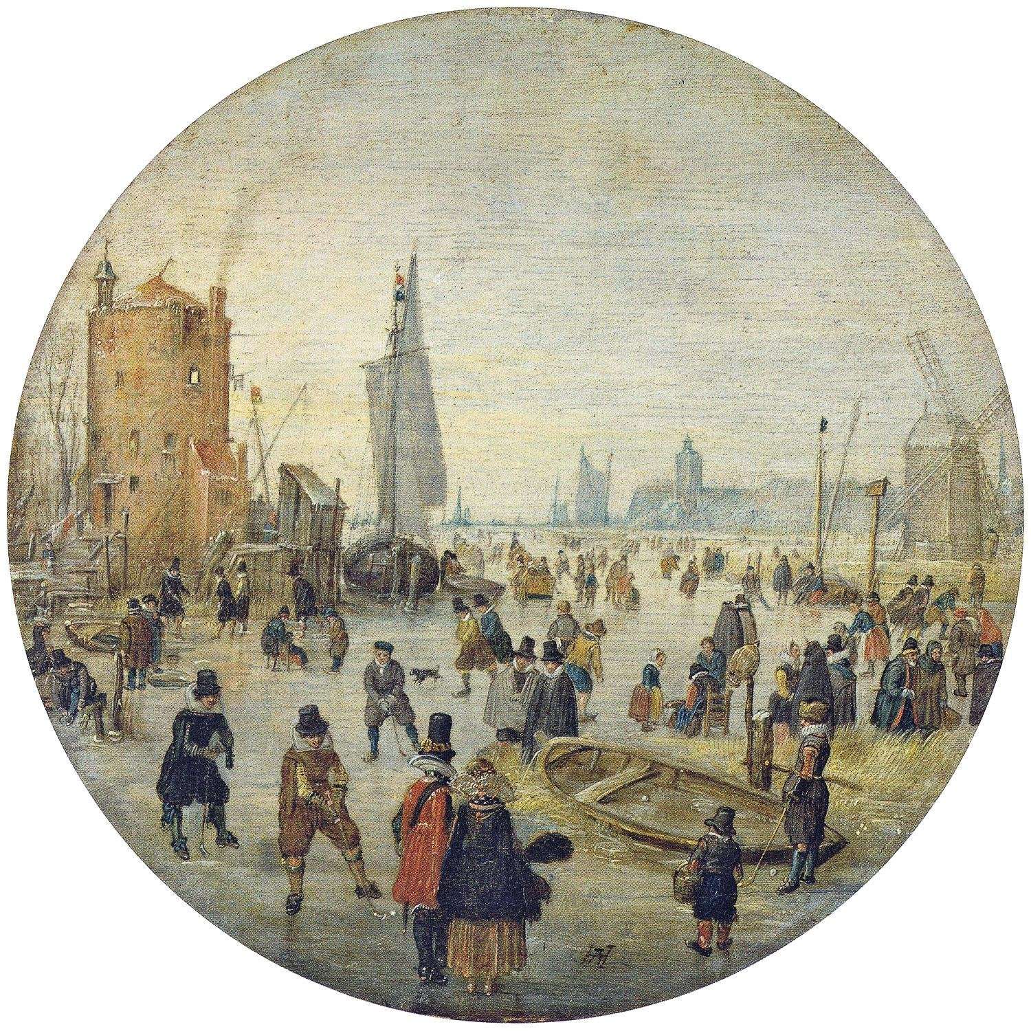  Hendrick Avercamp. Winter Landscape. 1611. Hamburger Kunsthalle