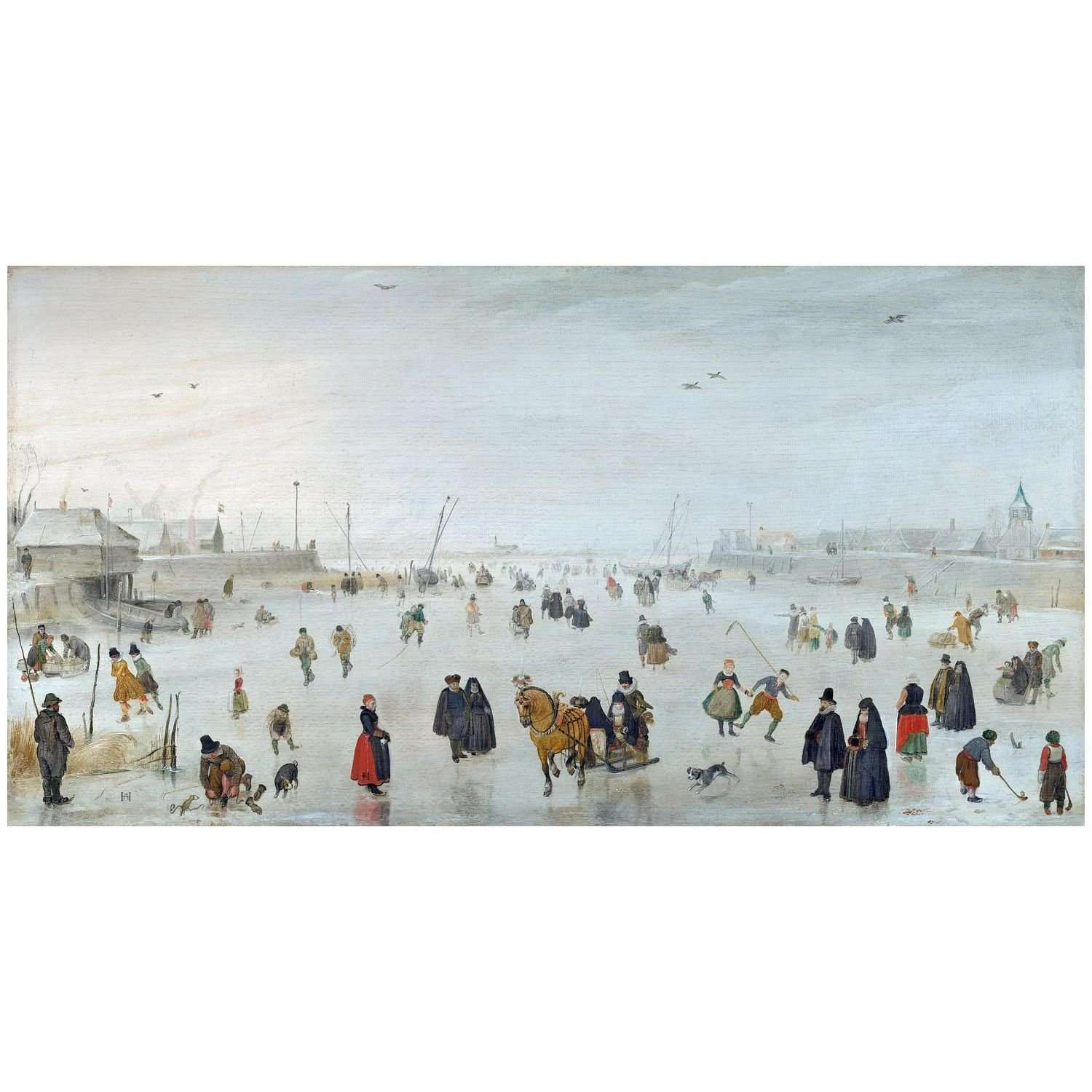  Hendrick Avercamp. A Scene on the Ice. 1625. National Gallery Washington