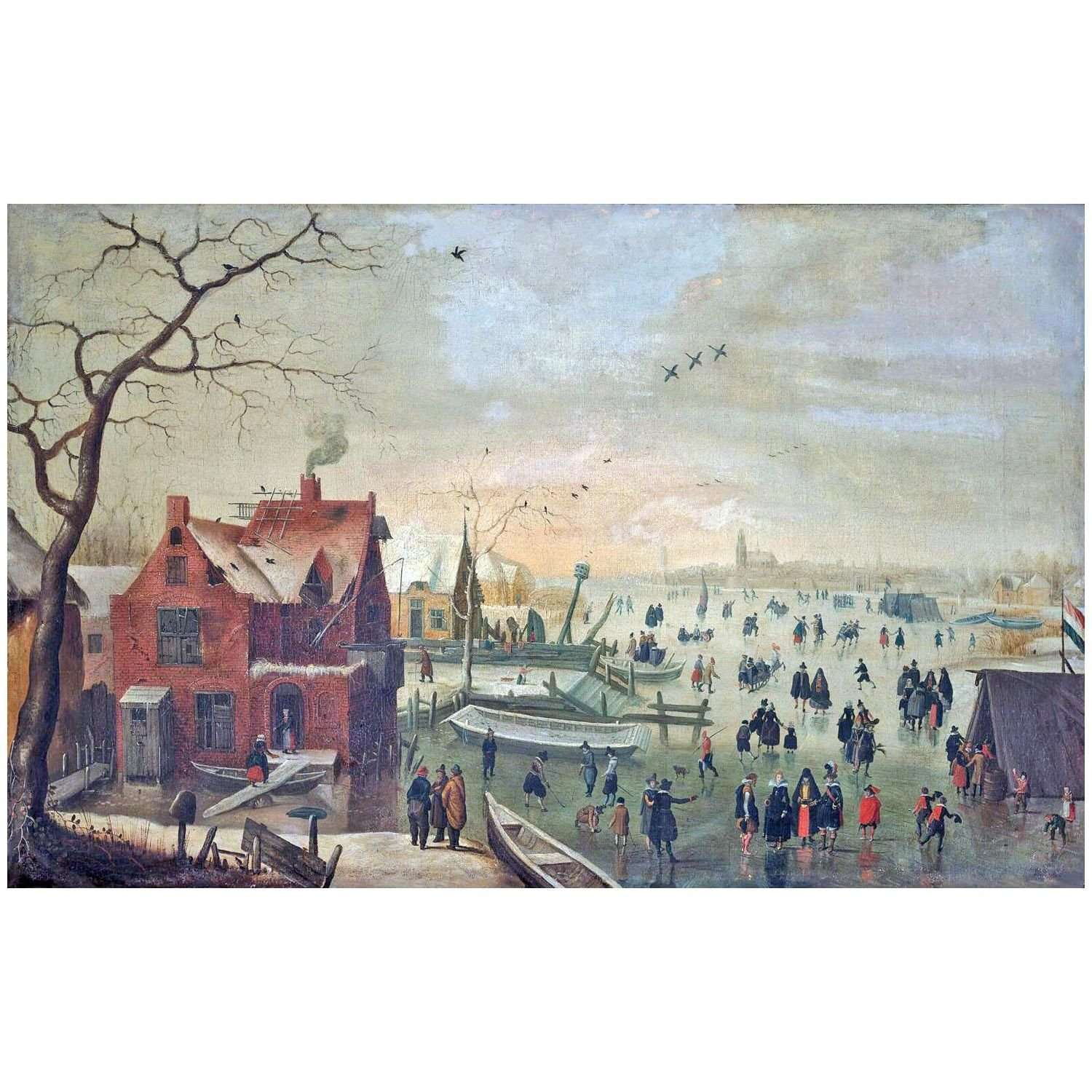  Hendrick Avercamp. Ice Skating. 1630-1635. Museum Boijmans van Beuningen Rotterdam