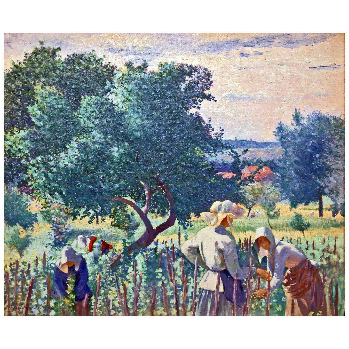  Henri-Edmond Cross. Femmes attachant des vis. 1890. Thyssen-Bornemisza Madrid