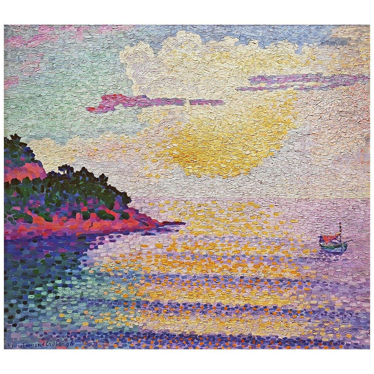  Henri-Edmond Cross. Coucher de soleil sur la mer. 1896. Wallraf-Richartz-Museum Koeln