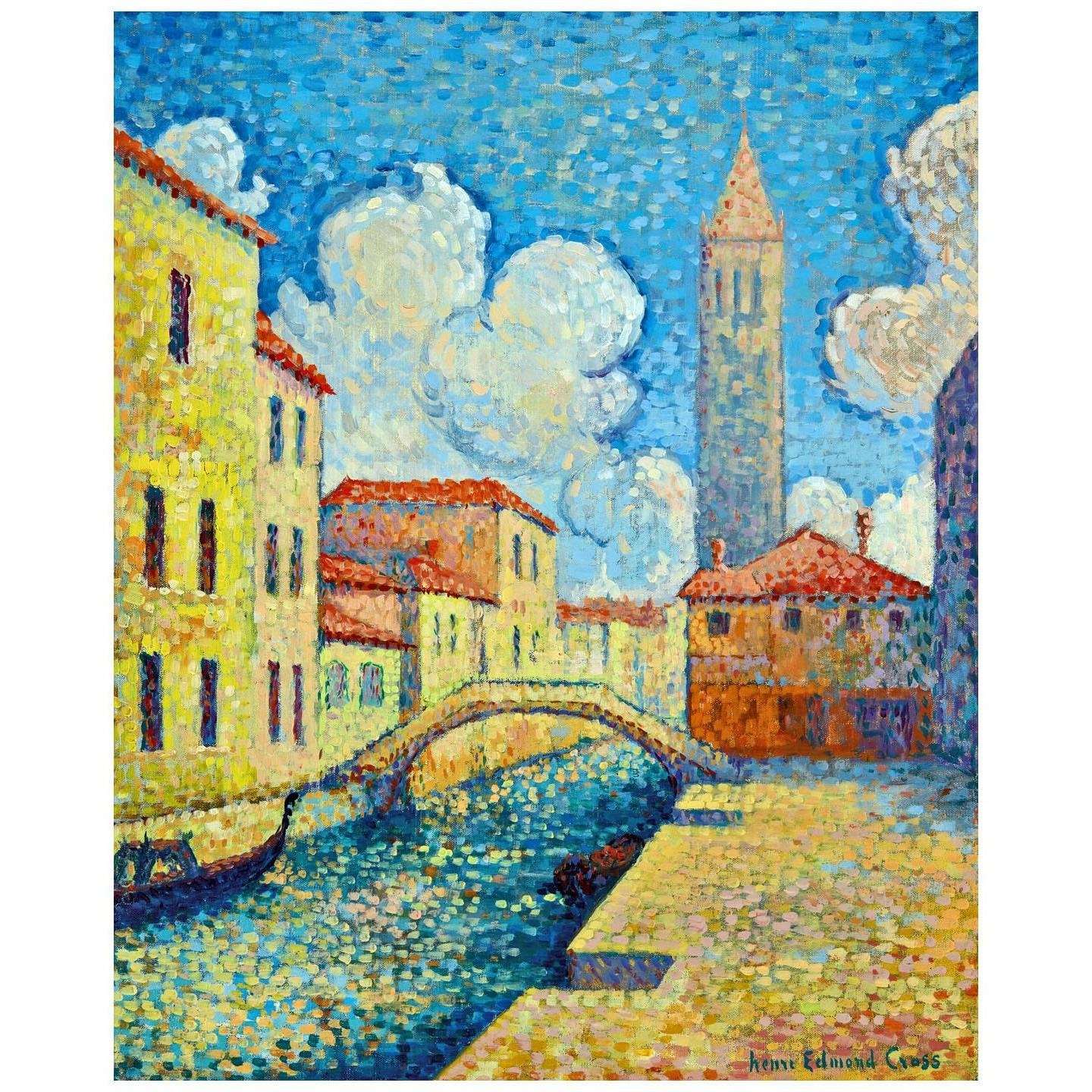  Henri-Edmond Cross. Canal a Venise. 1905. Collection privee
