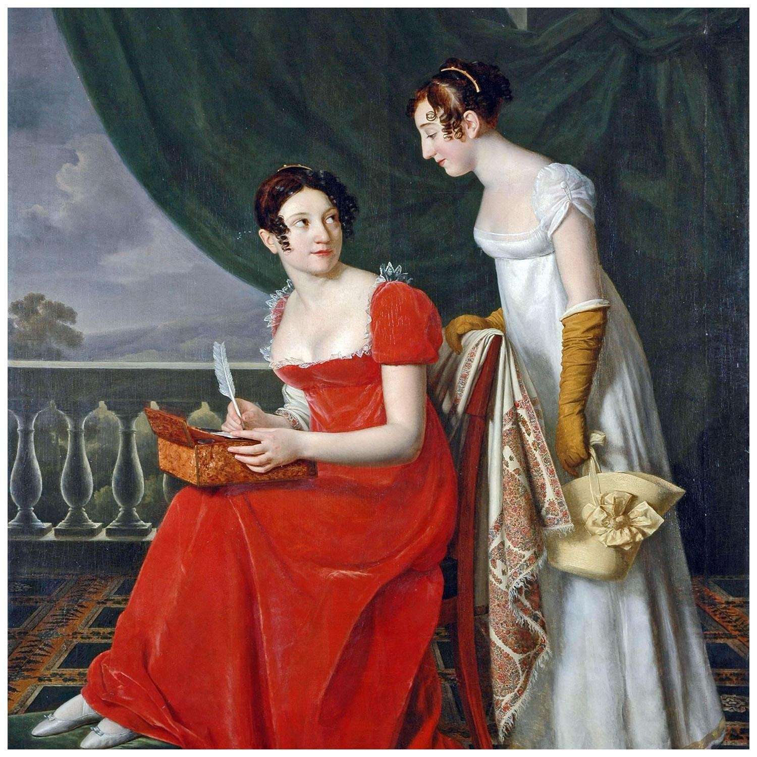- Henri-Francois Riesener. Madame Riesener et sa soeur Ad?la?de. 1808. MBA Orleans