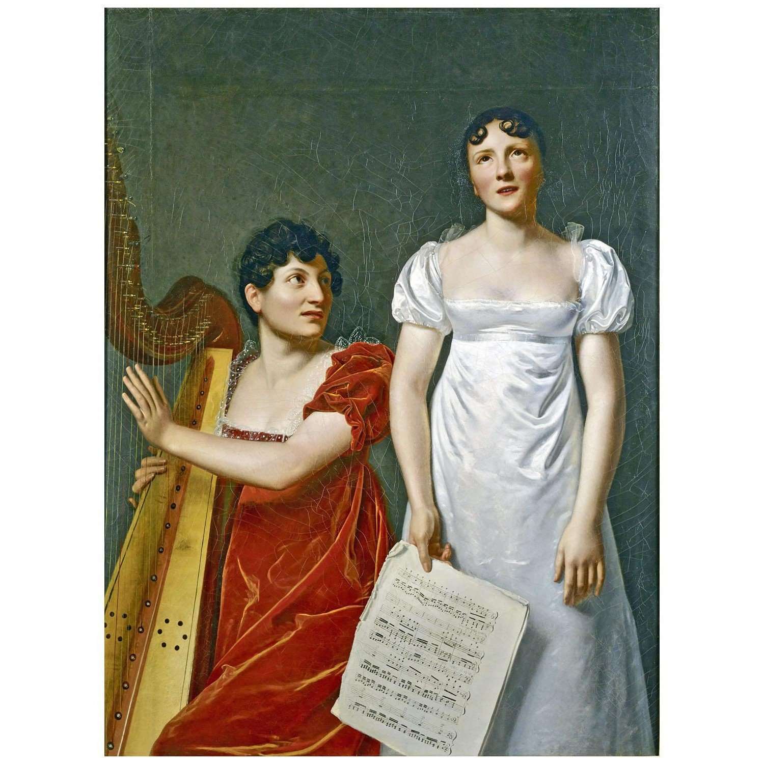 - Henri-Francois Riesener. Harpiste et chanteuse. 1810. Musee de la musique de Paris