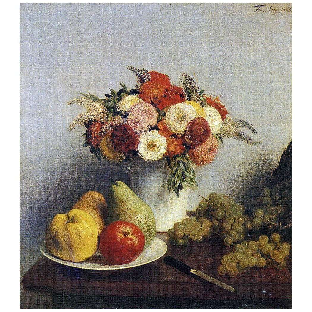  -Henri Fantin-Latour. Fleurs et Fruits. 1865. Musee dOrsay